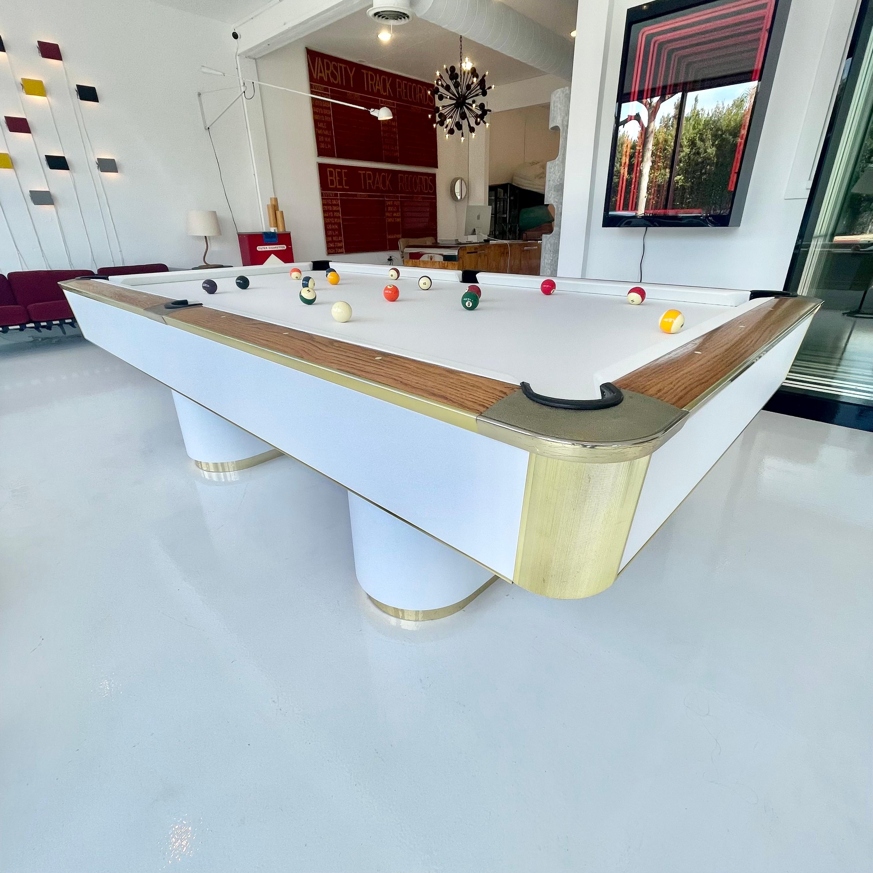 Late 20th Century 1980s Brass and Formica Murrey Pool Table