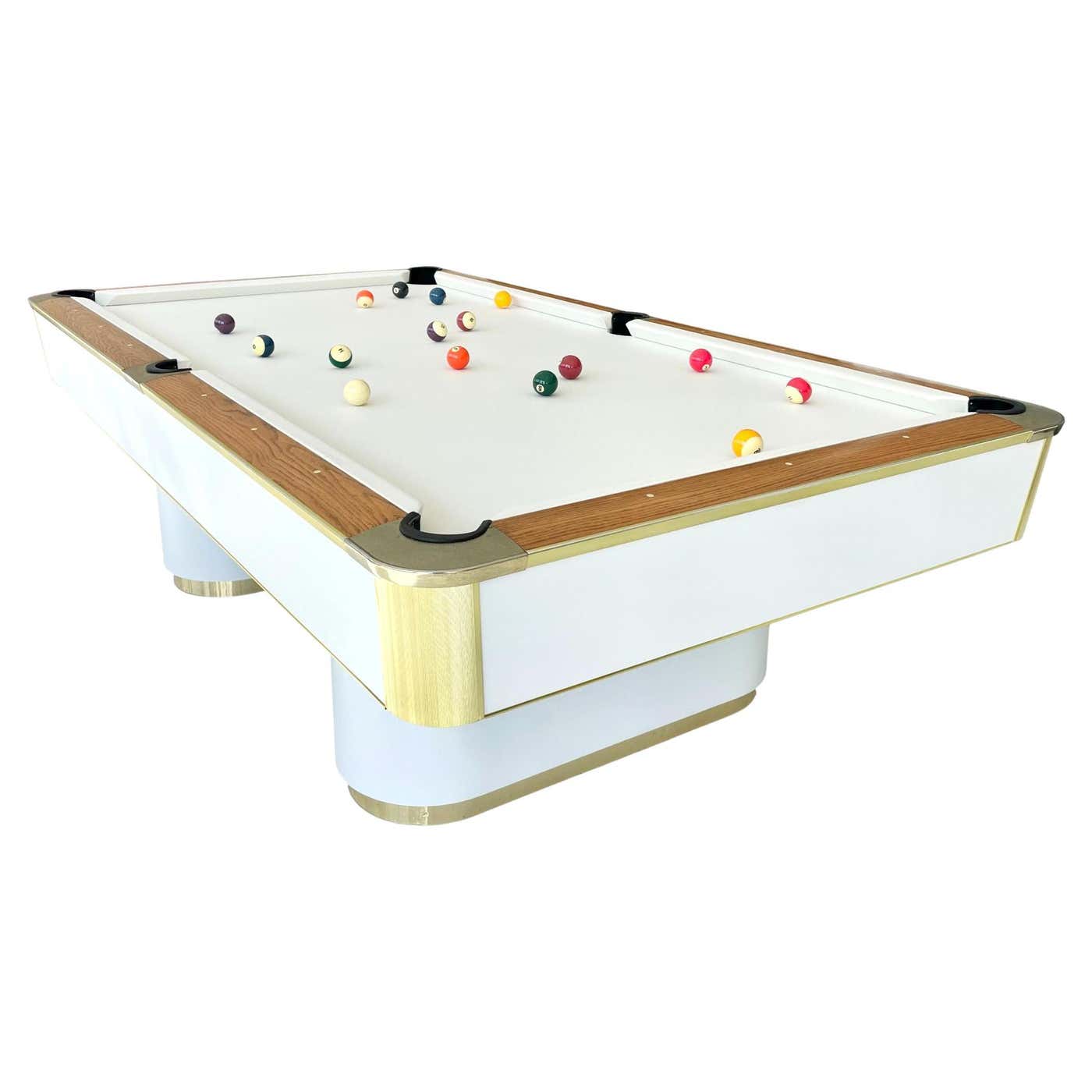 1980s Brass and Formica Murrey Pool Table at 1stDibs | murrey pool ...