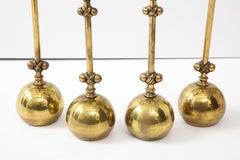 1980s Brass Candleholders Attributed to Chapman