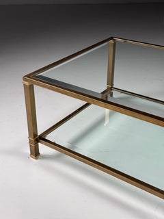 1980s Brass coffee table