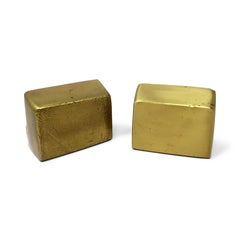 1980s Brass Computer Bookends