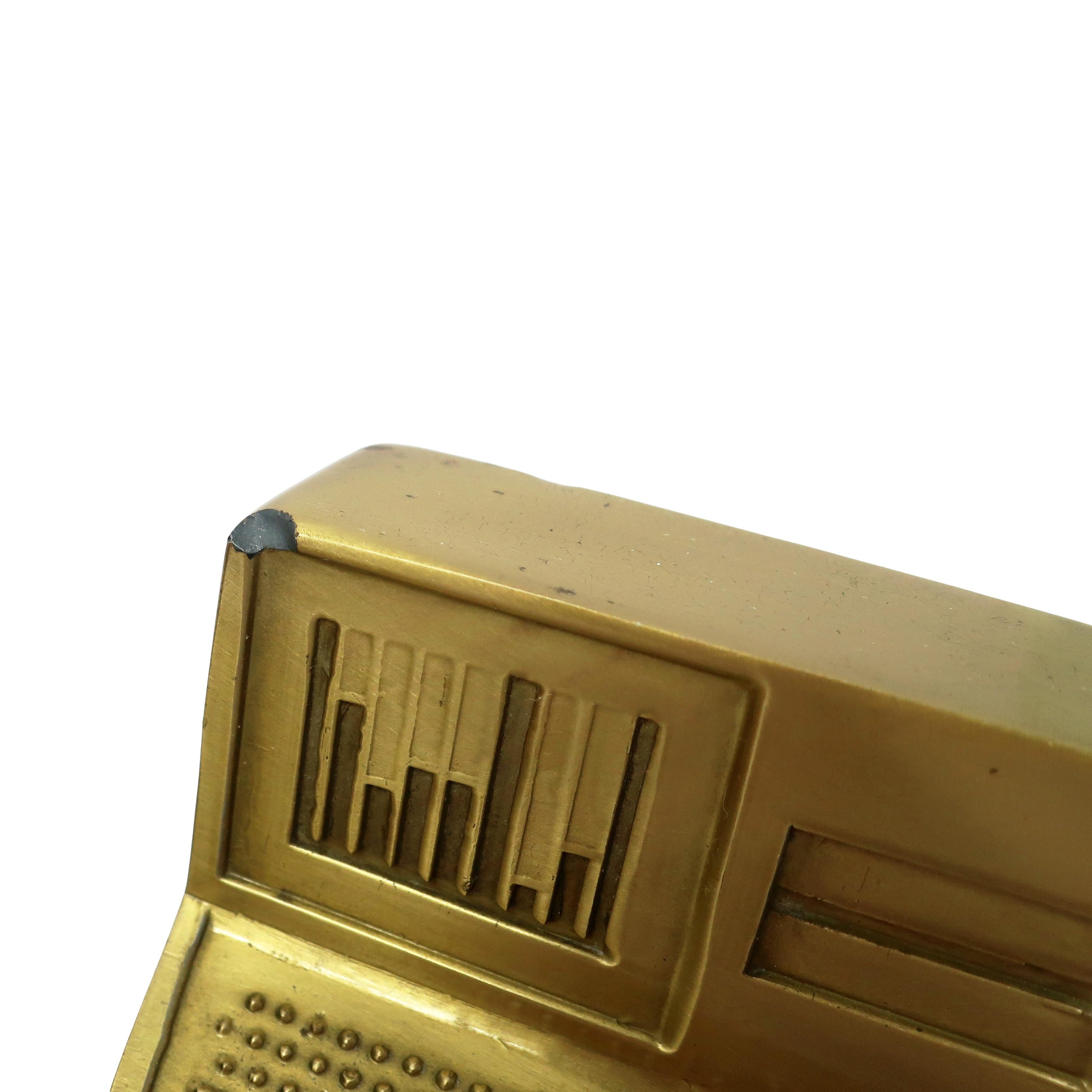 20th Century 1980s Brass Computer Bookends