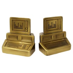 1980s, Brass Computer Bookends