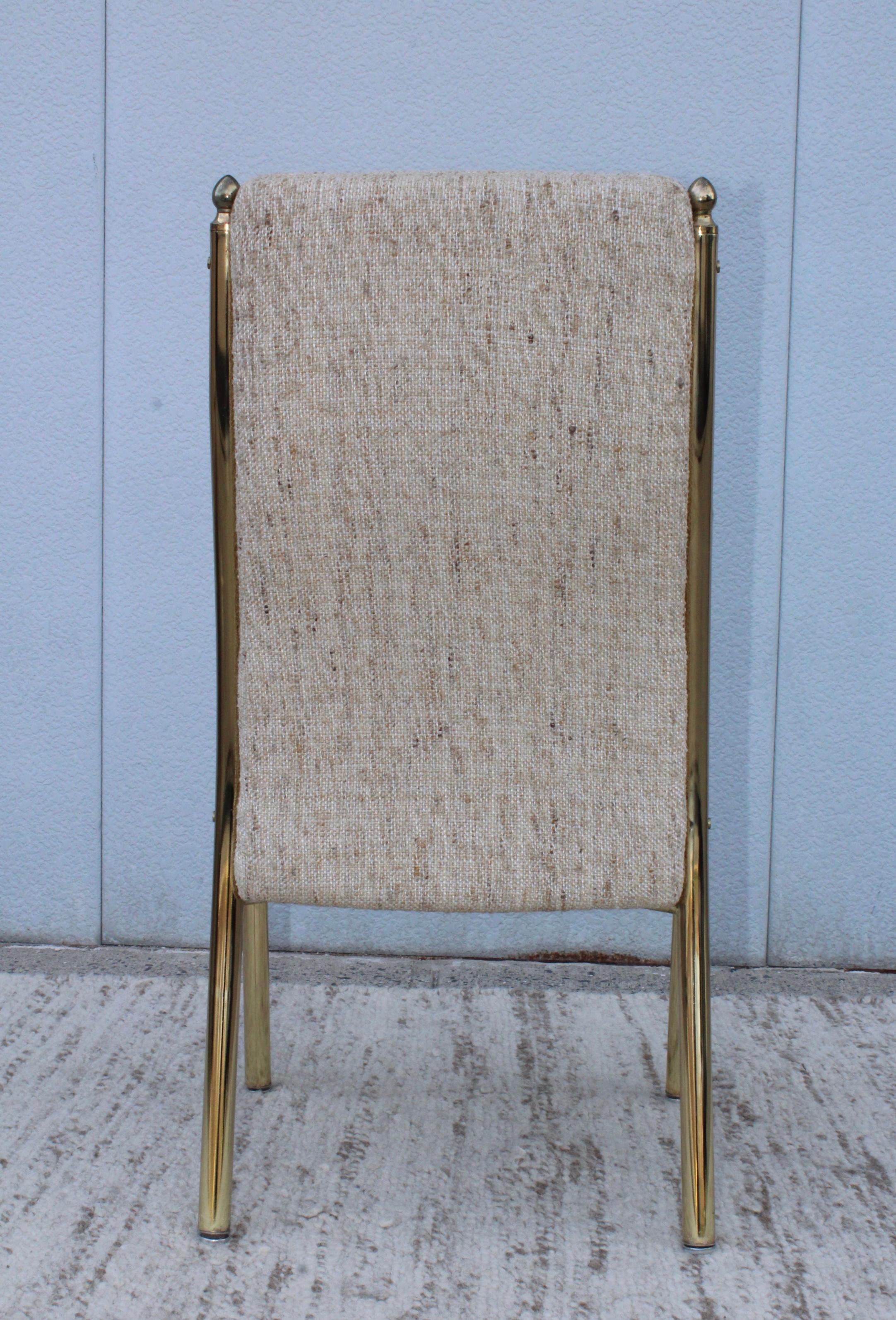 1980s Brass Dining Chairs Set of Six 9