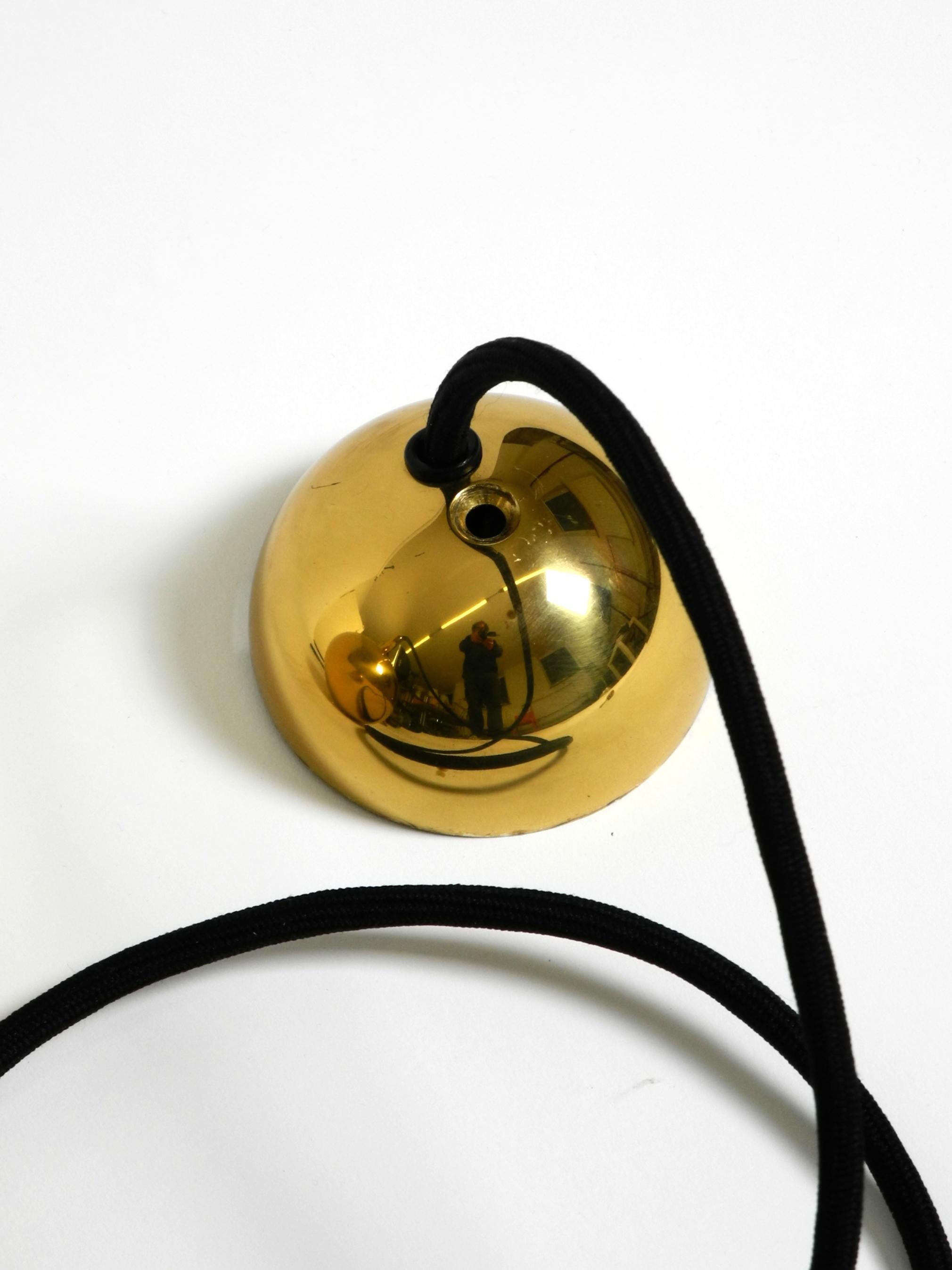 Lampada a sospensione Florian Schulz Onos 55 in ottone degli anni '80 con sistema a carrucola regolabile in vendita 7