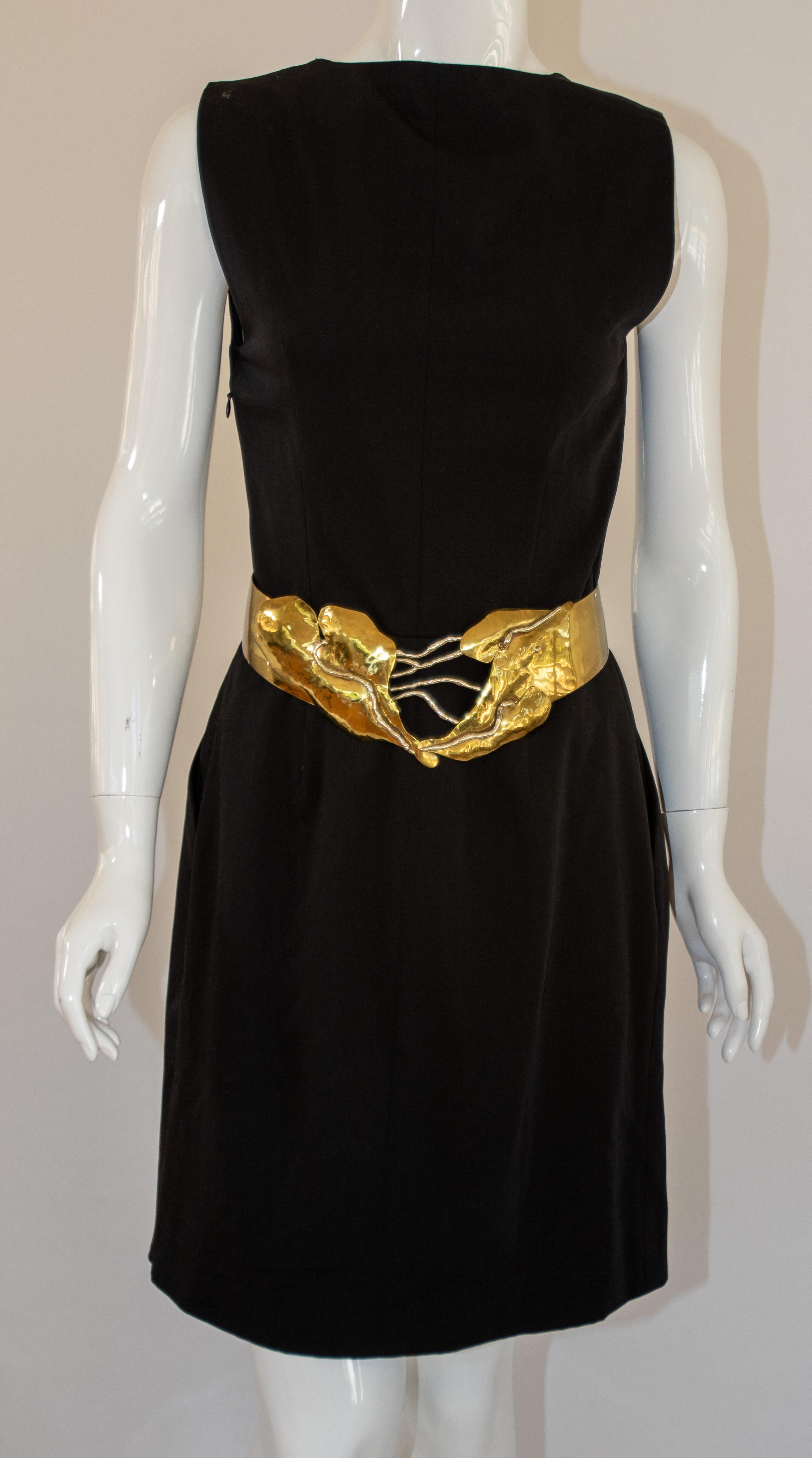 1980's Brass Metal Gold Brutalist Hand-crafted Sculptural Waist Belt 11
