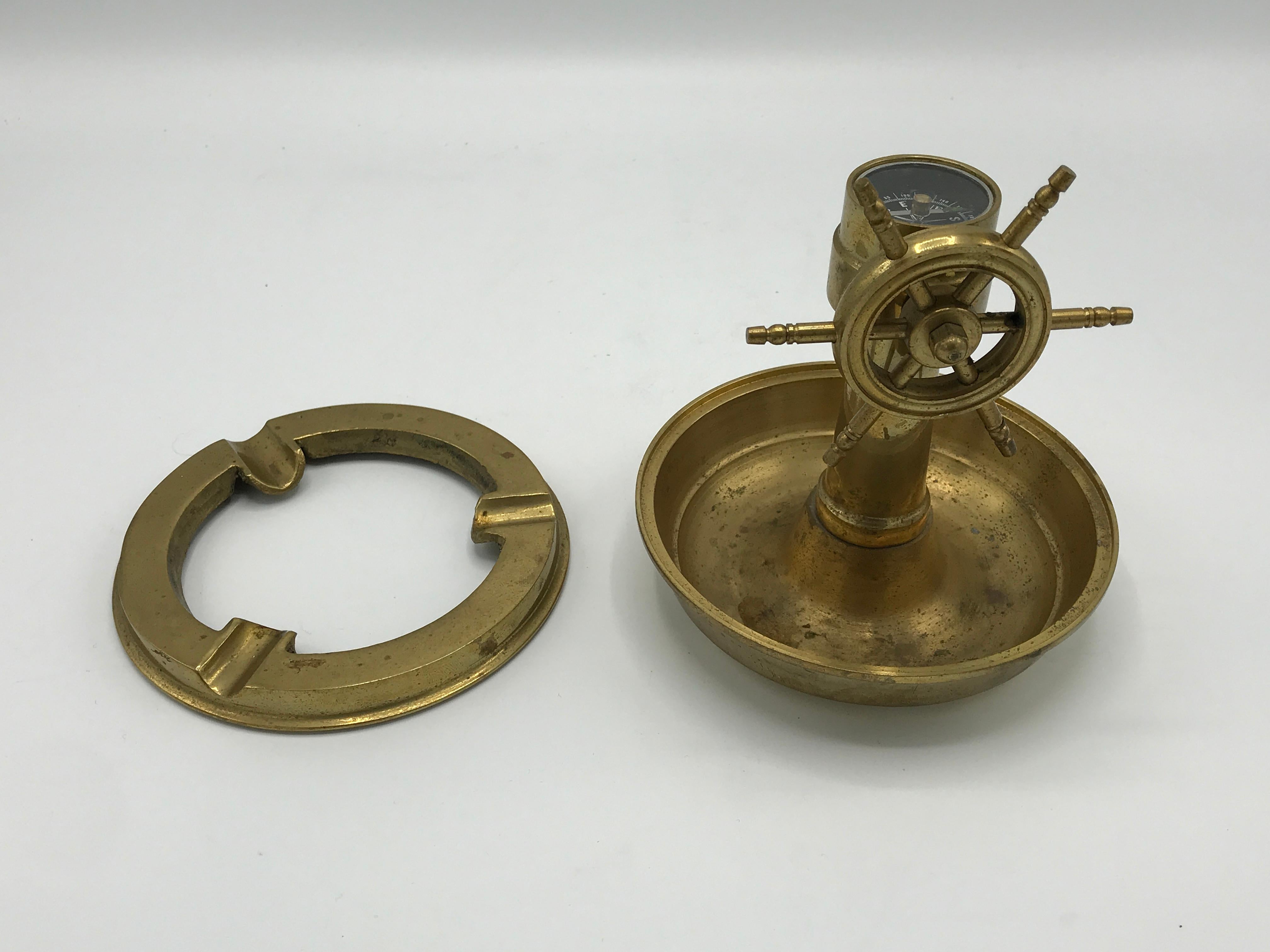 1980s, Brass Nautical Ashtray Catchall 3