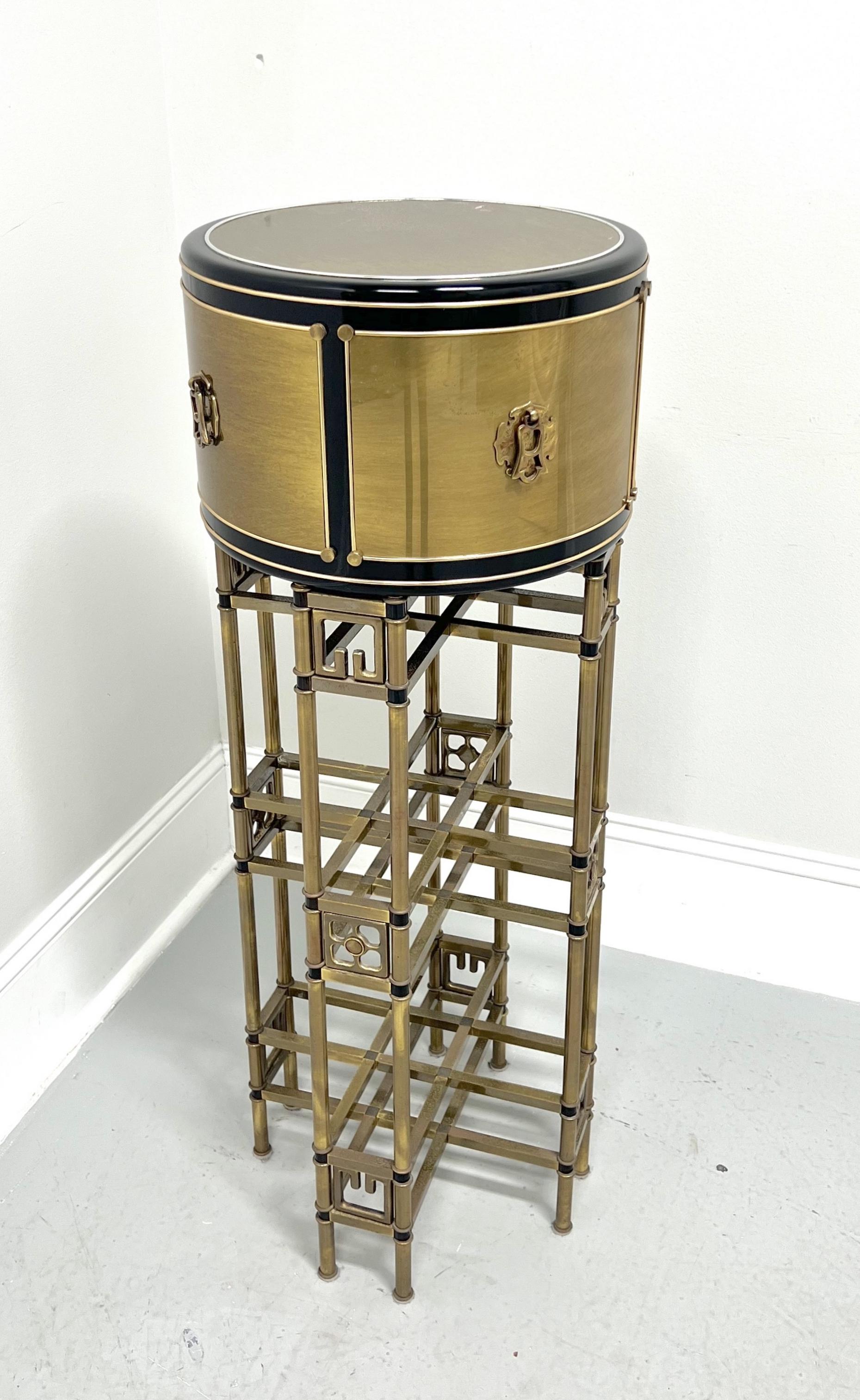 1980's Brass Plated Asian Bamboo Style Plant Stand For Sale 4
