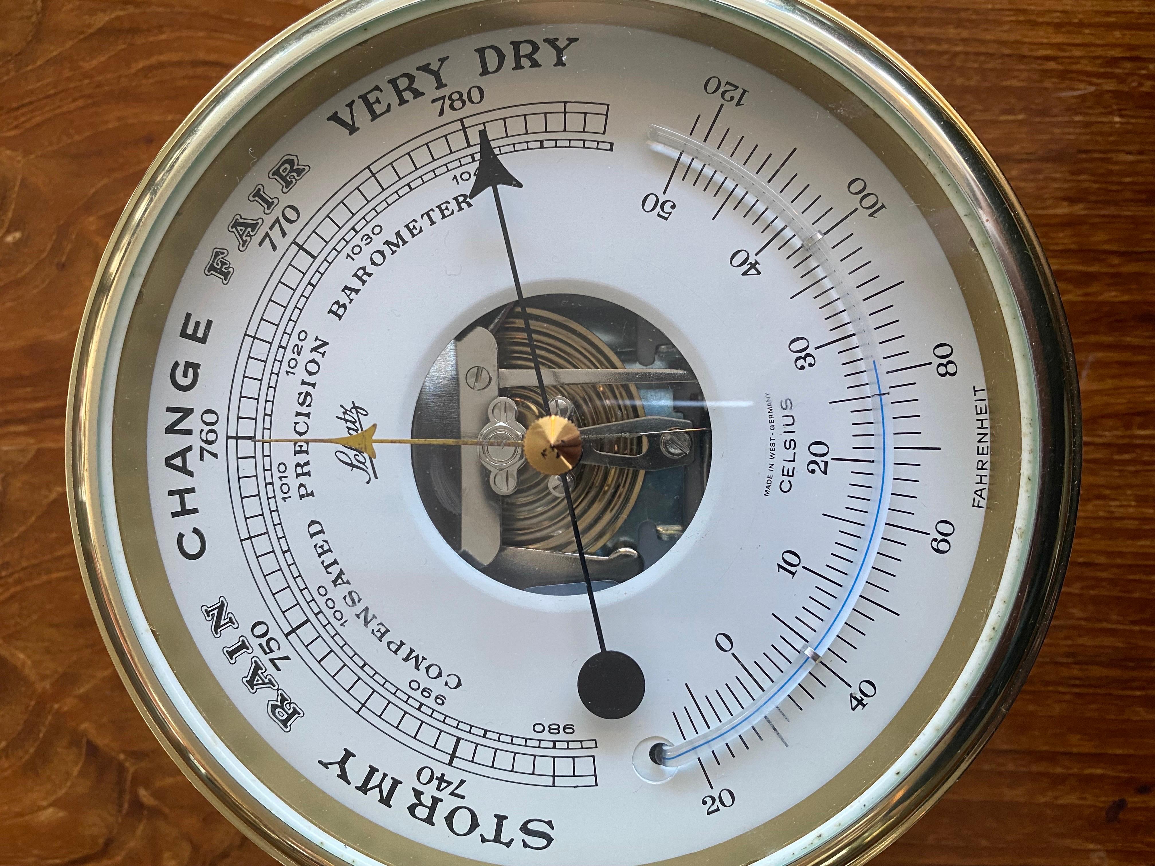 Beautiful precision barometer made in 1981 - in what was then West-Germany - by the renowned clock maker Schatz. This Schatz Compensated Precision Barometer, model 