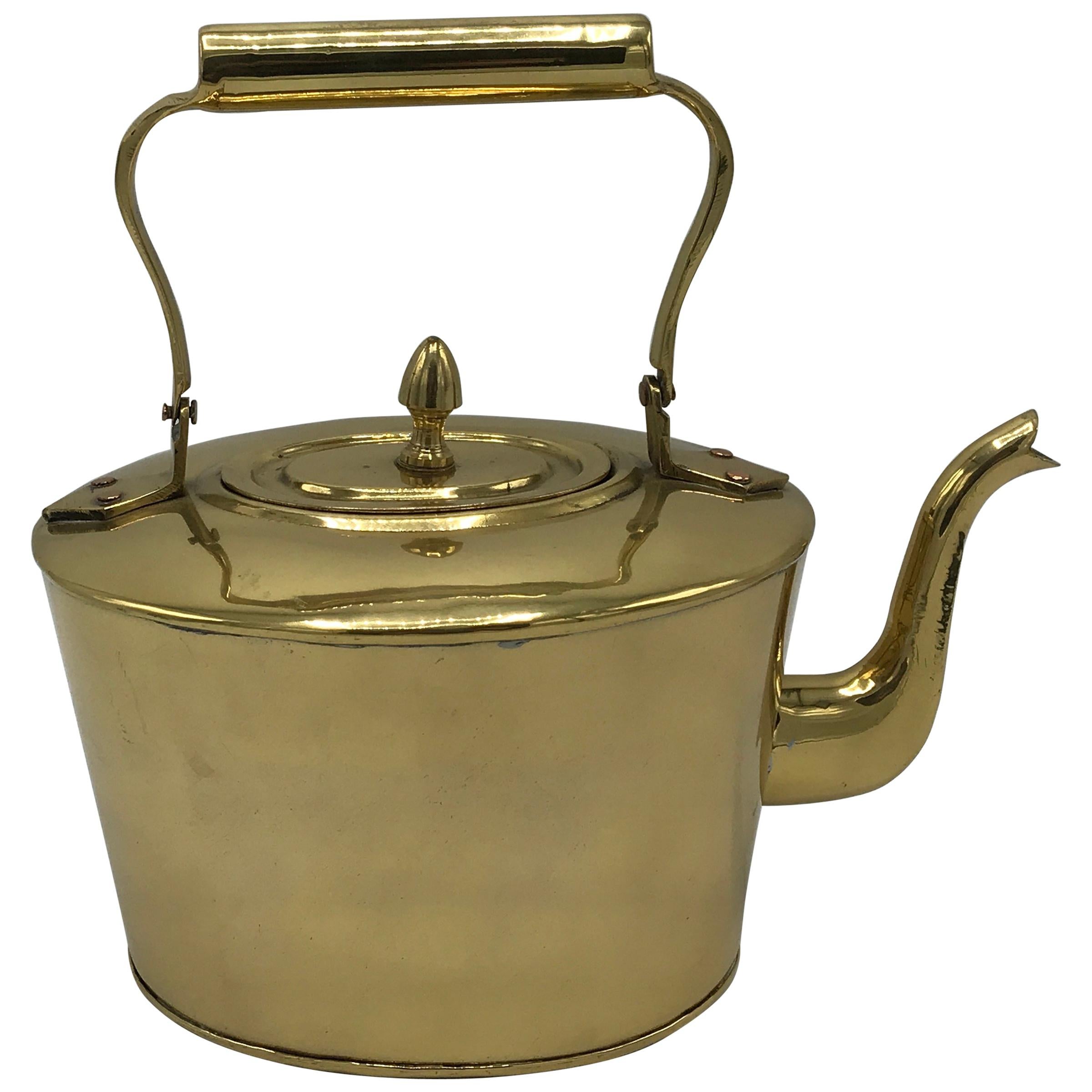1980s Brass Teapot at 1stDibs