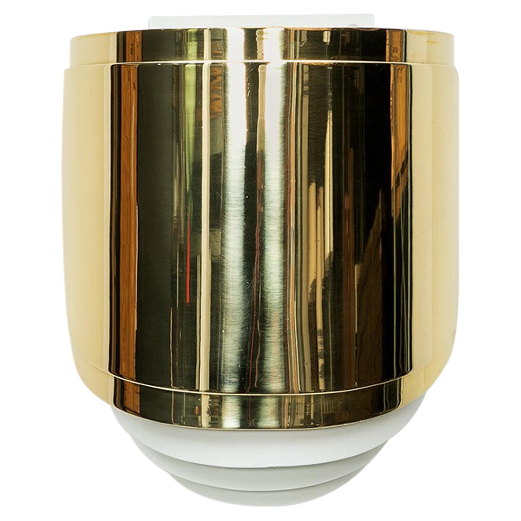 1980s Brass Wall-Mounted Sconce by Warren Platner 'a' For Sale