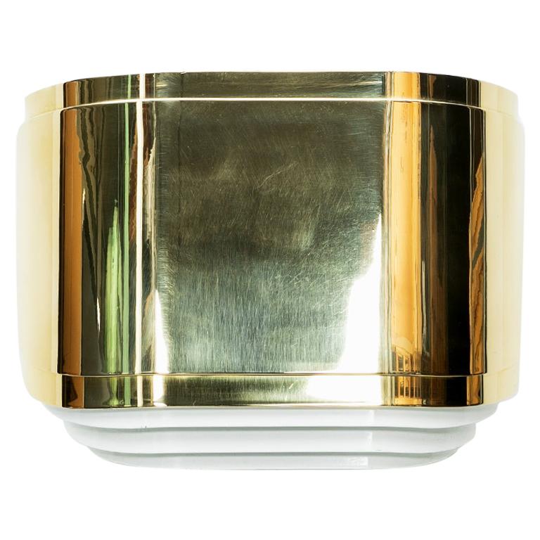 1980s Brass Wall-Mounted Sconce by Warren Platner 'b' For Sale