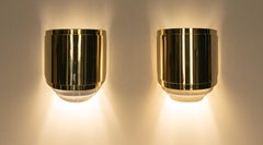 1980s Brass Wall-Mounted Sconces by Warren Platner