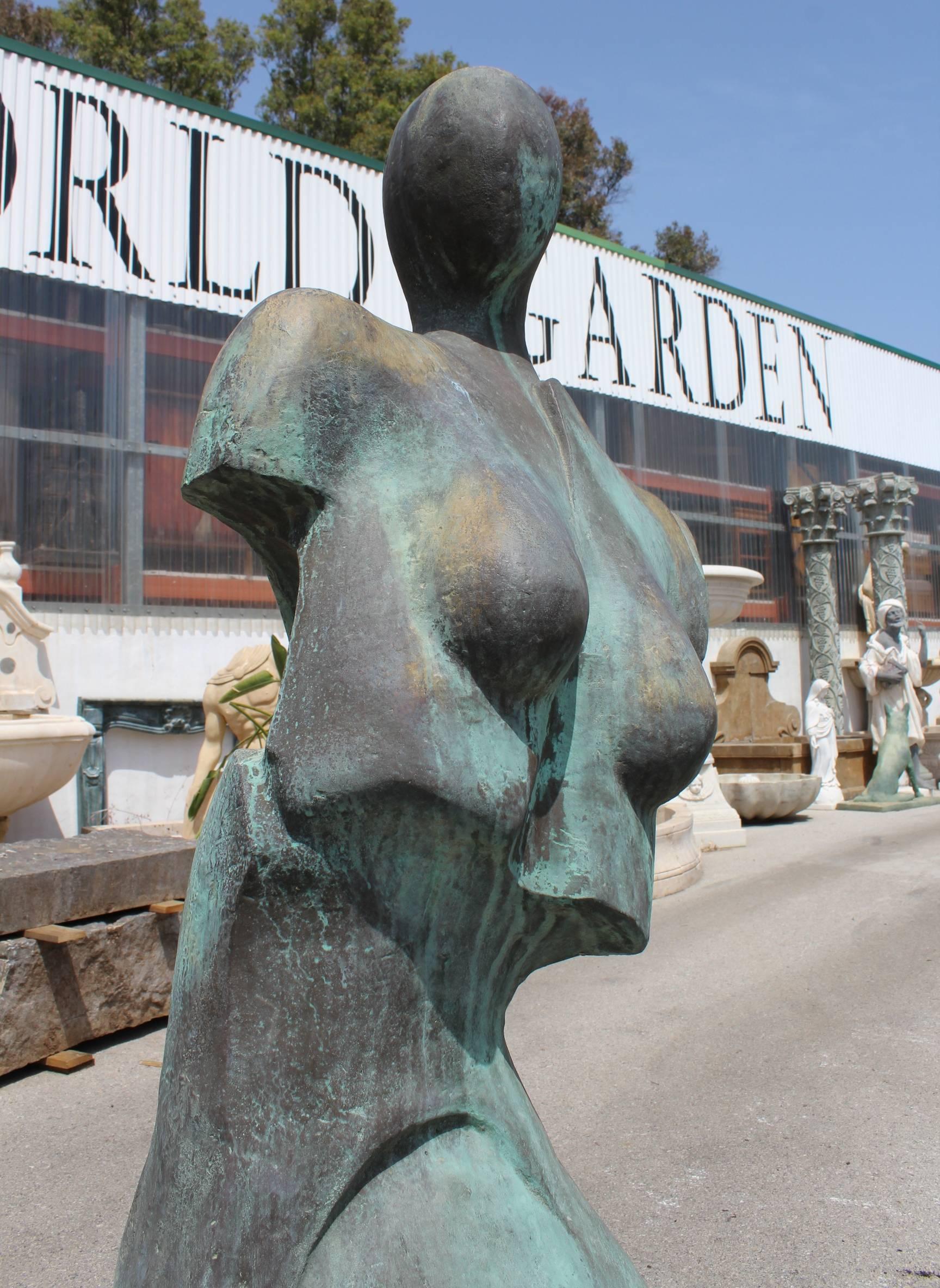 1980s Bronze Abstract Sculpture of the Female Body 2