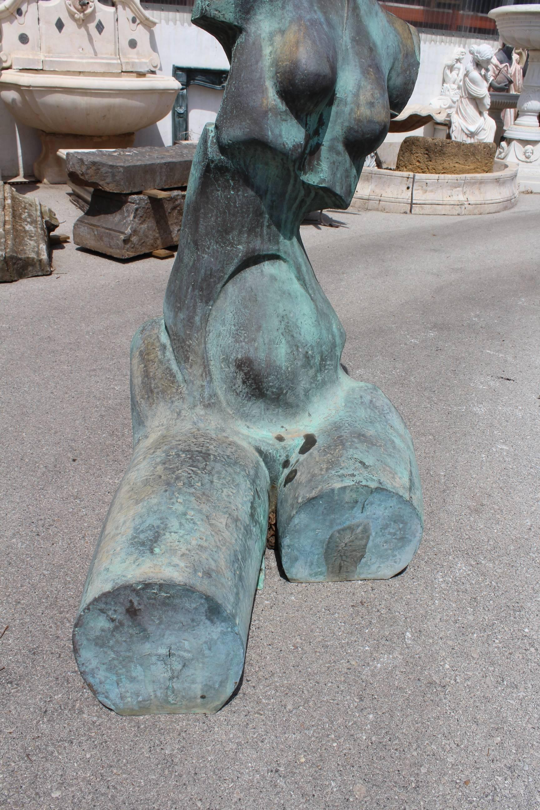 1980s Bronze Abstract Sculpture of the Female Body 3