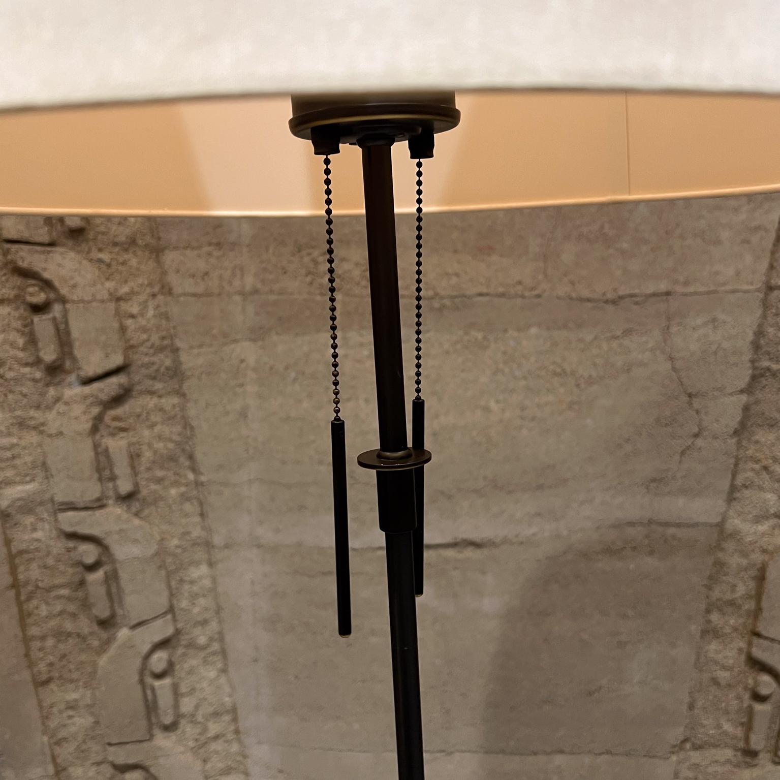 1980s Bronze Adjustable Shaded Floor Lamp Holtkotter Leuchten Germany In Good Condition In Chula Vista, CA