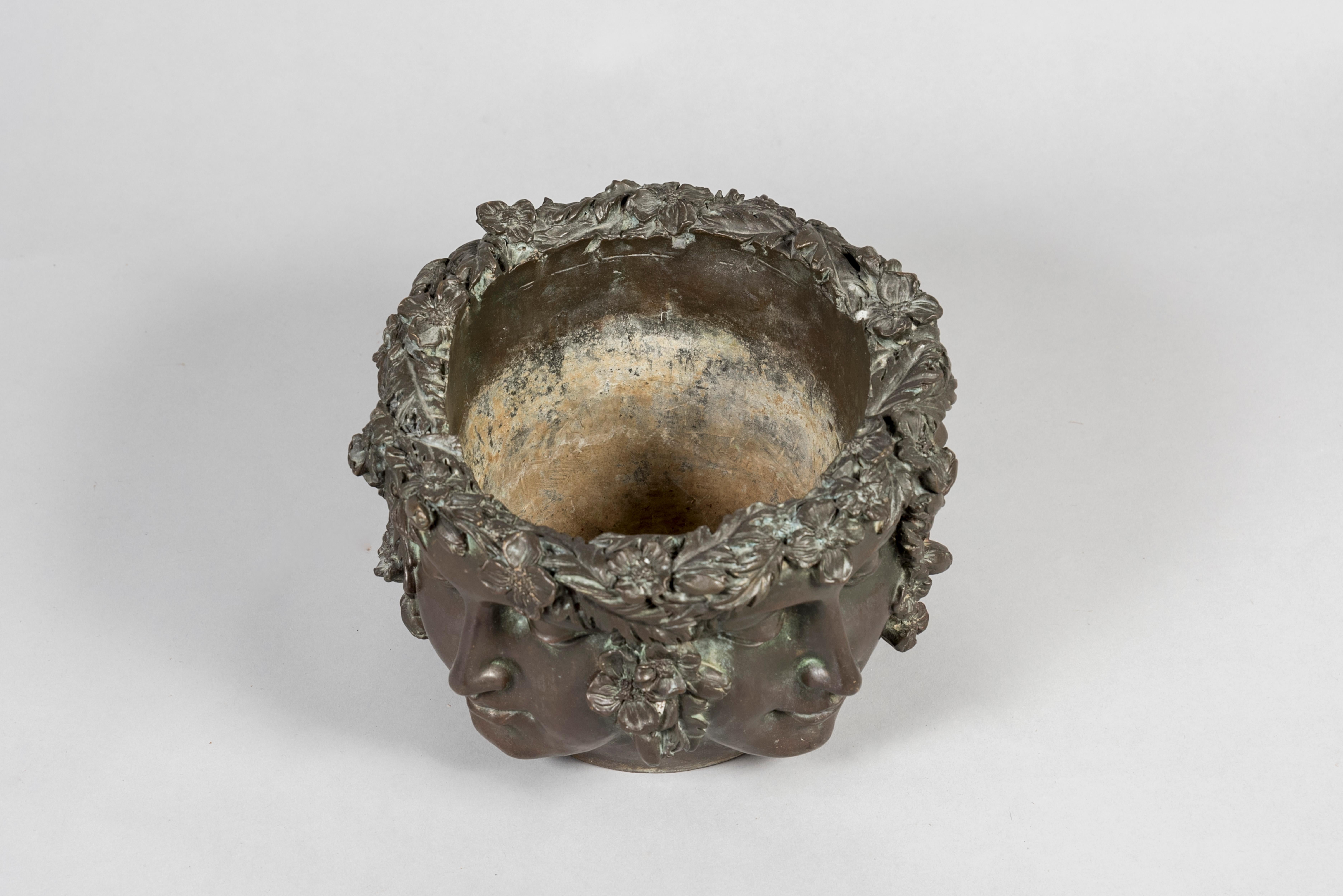 1980's Bronze bowl used as 