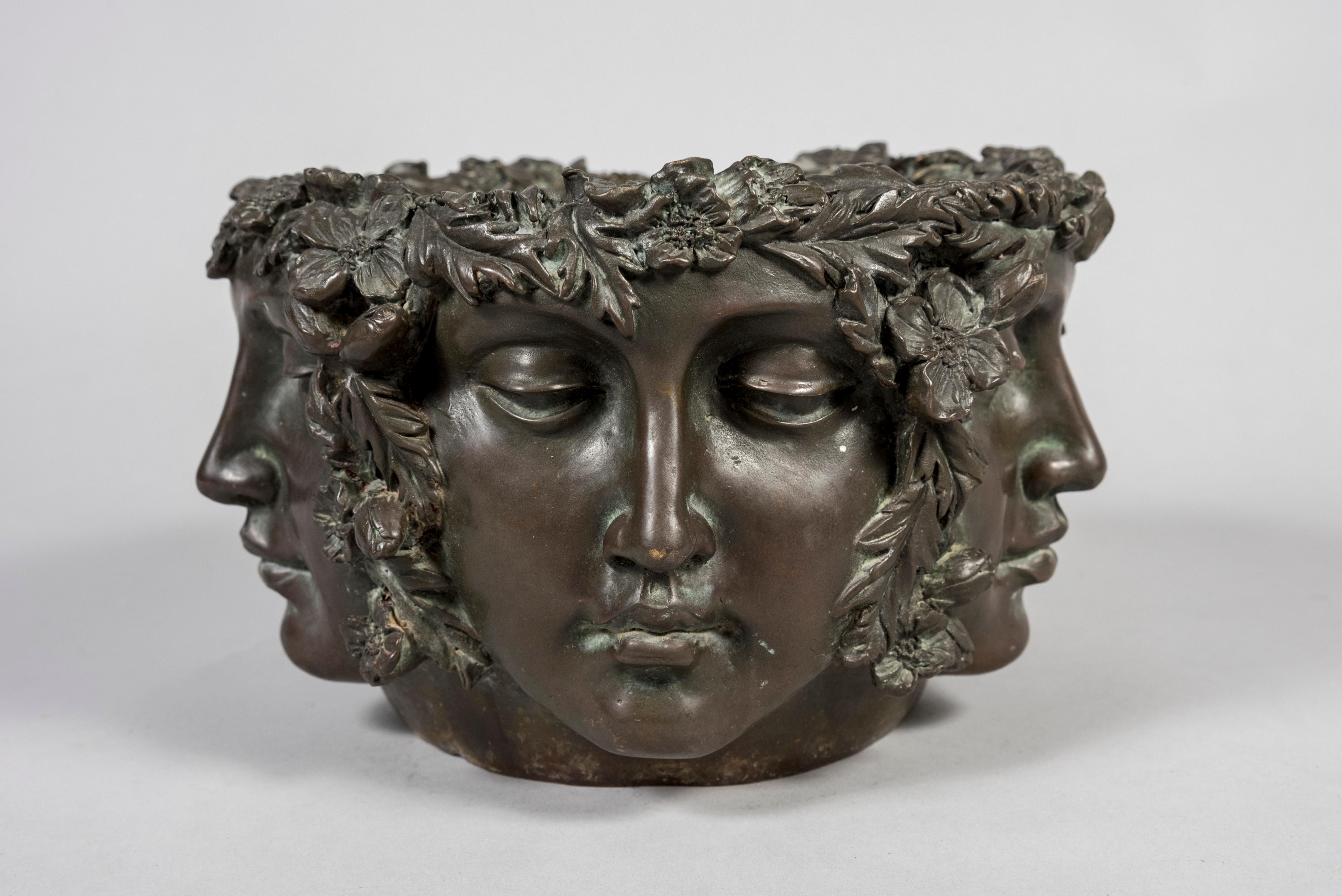 Late 20th Century 1980's Bronze Bowl For Sale