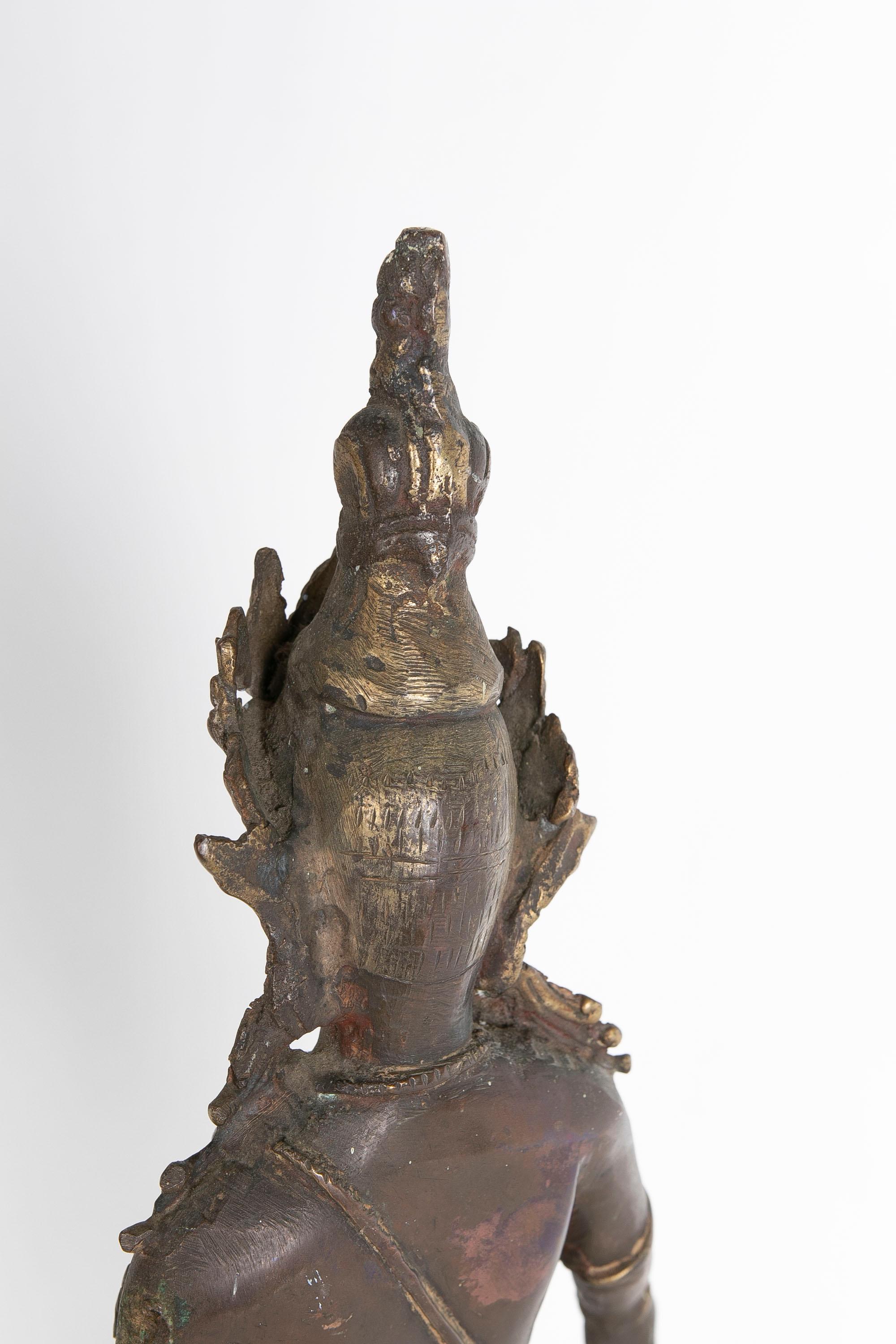1980s Bronze Buddha Sculpture  For Sale 5