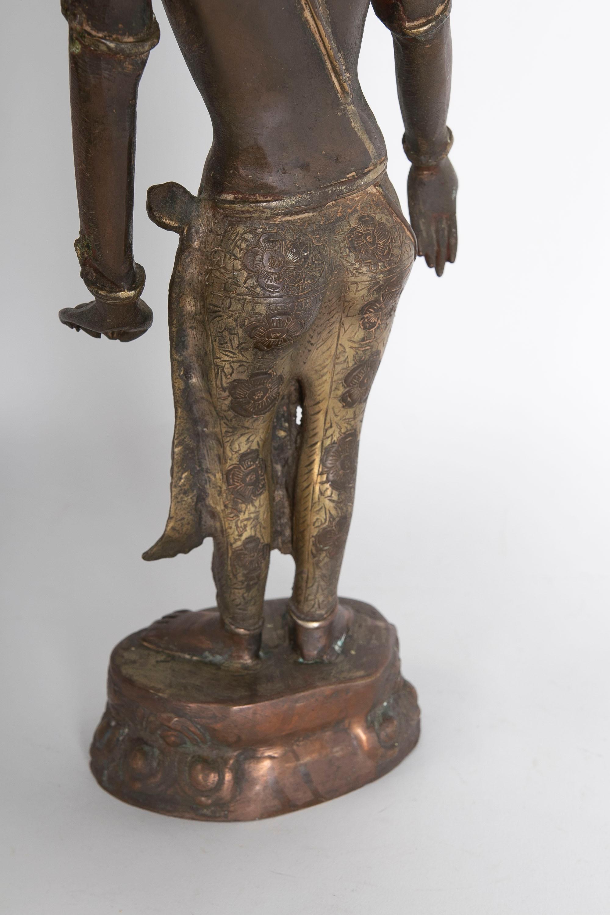 1980s Bronze Buddha Sculpture  For Sale 7
