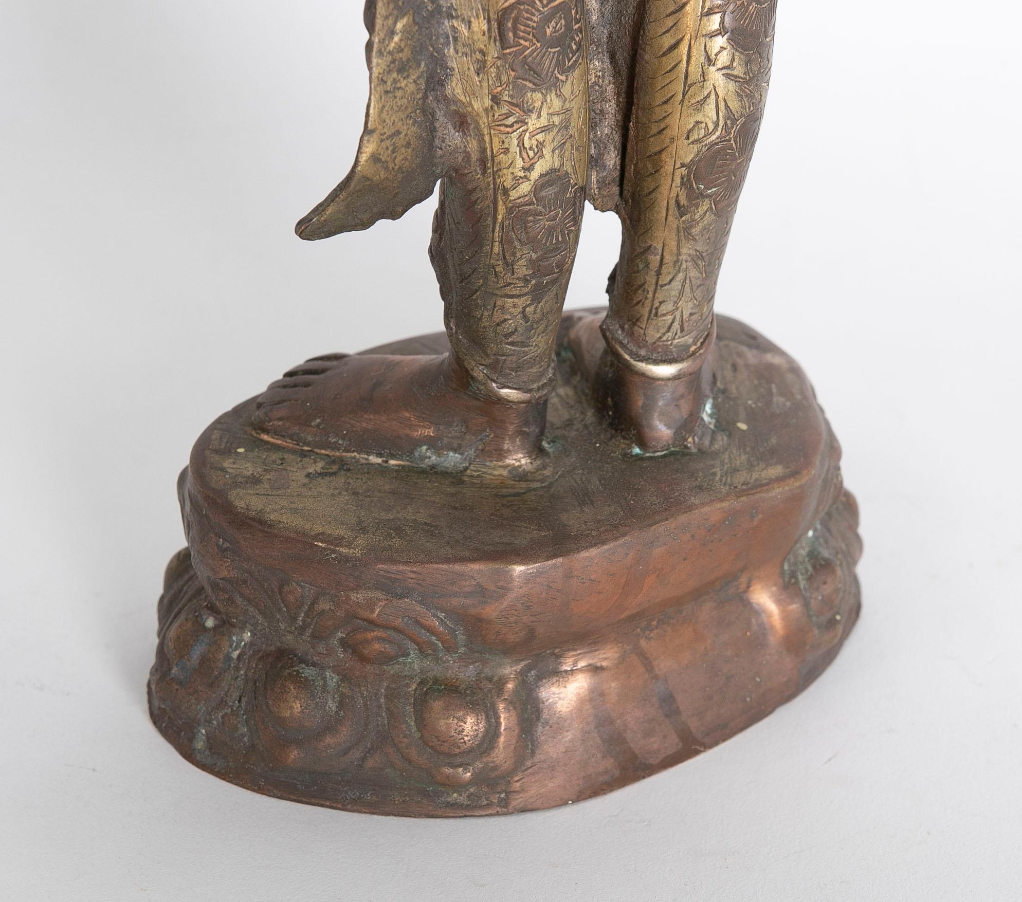 1980s Bronze Buddha Sculpture  For Sale 8