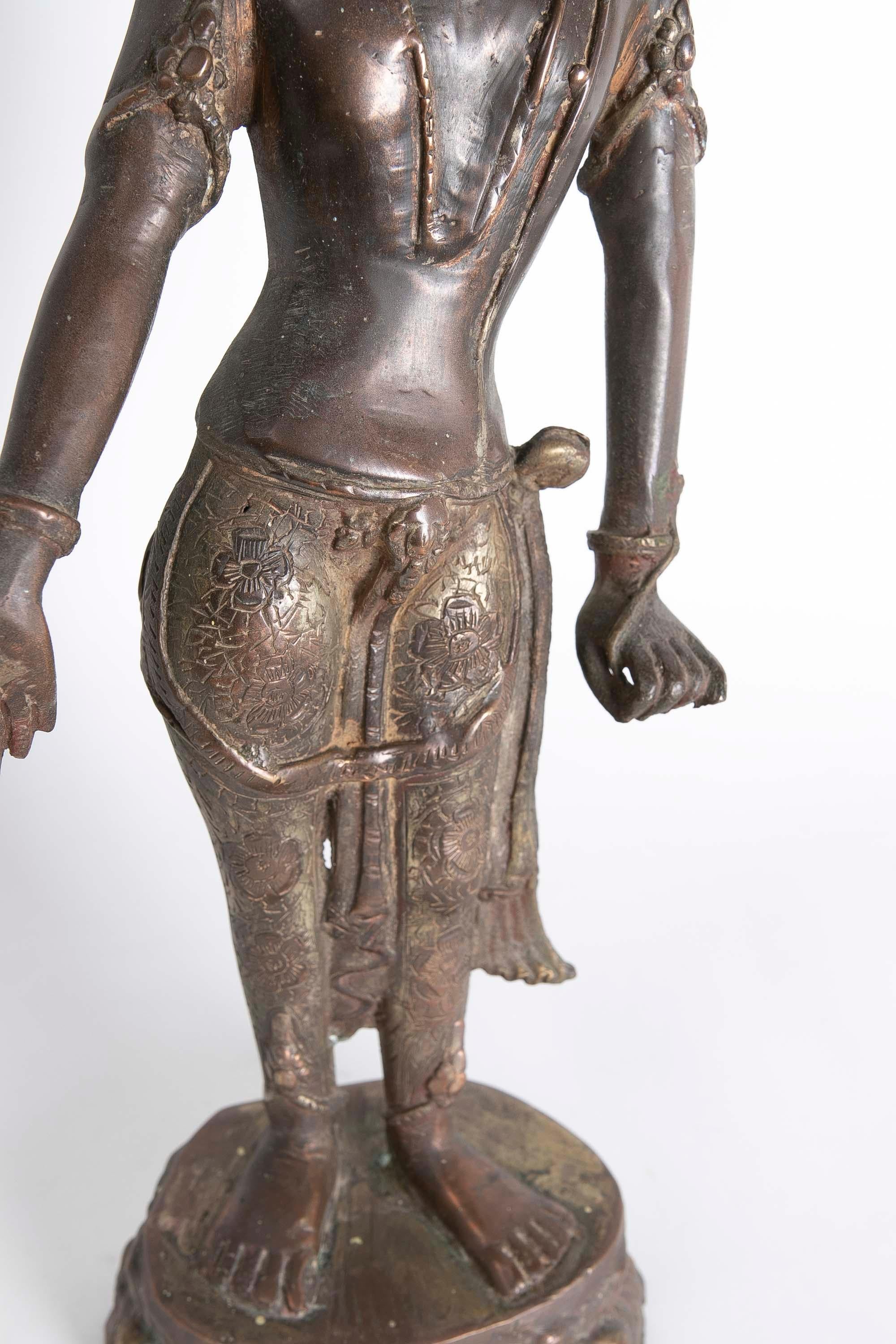 1980s Bronze Buddha Sculpture  For Sale 1