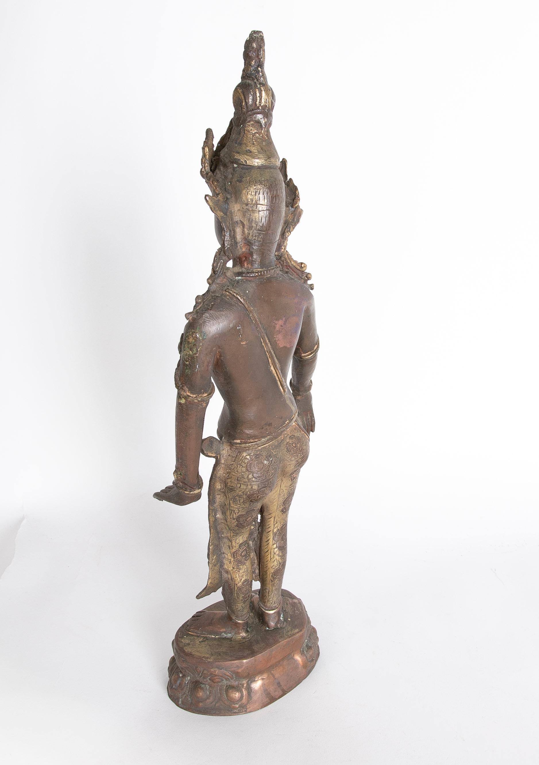 1980s Bronze Buddha Sculpture  For Sale 4