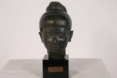 1980s Bronze Bust of Female