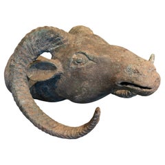 1980s Bronze Goat's Head