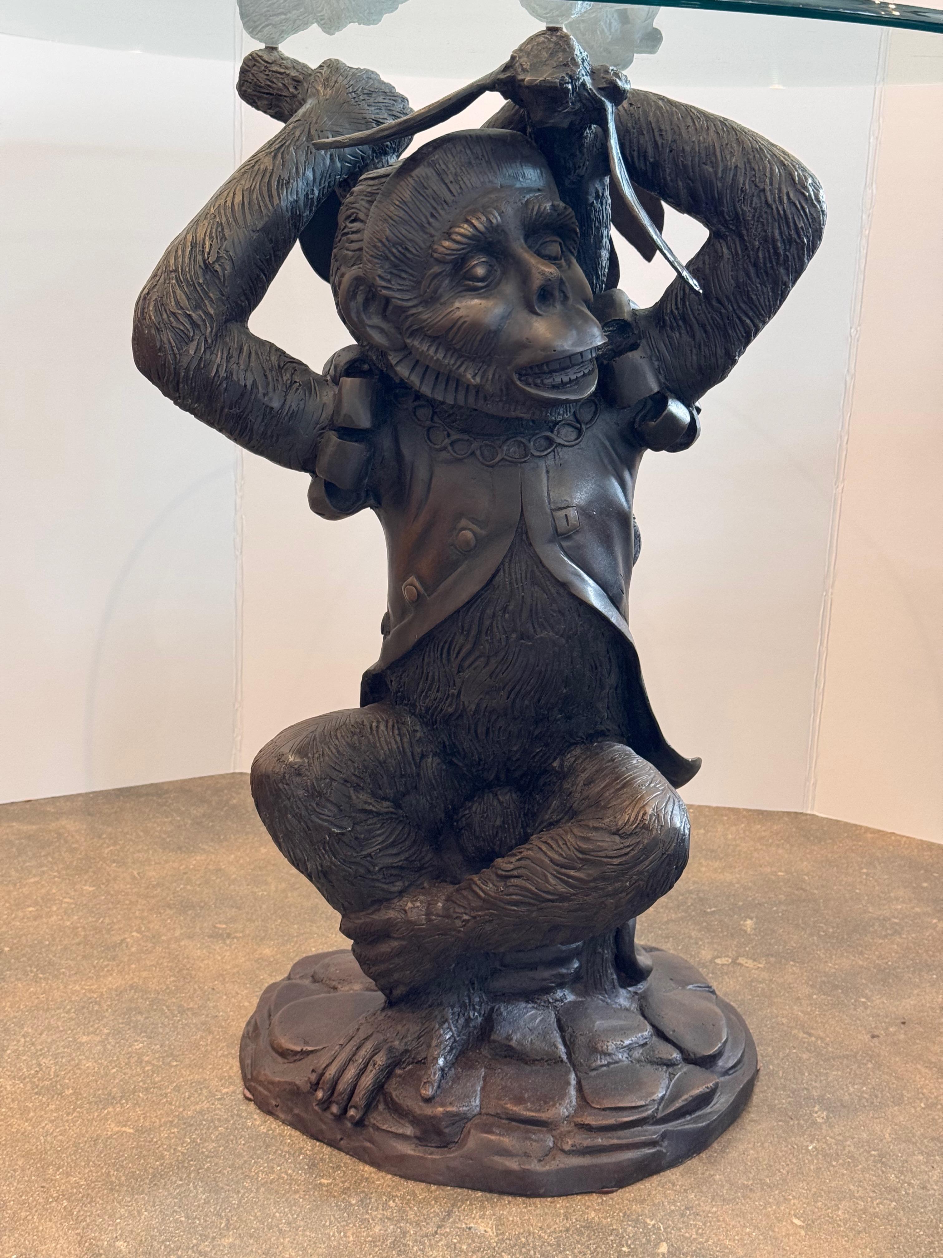 1980s Bronze Monkey Table 1