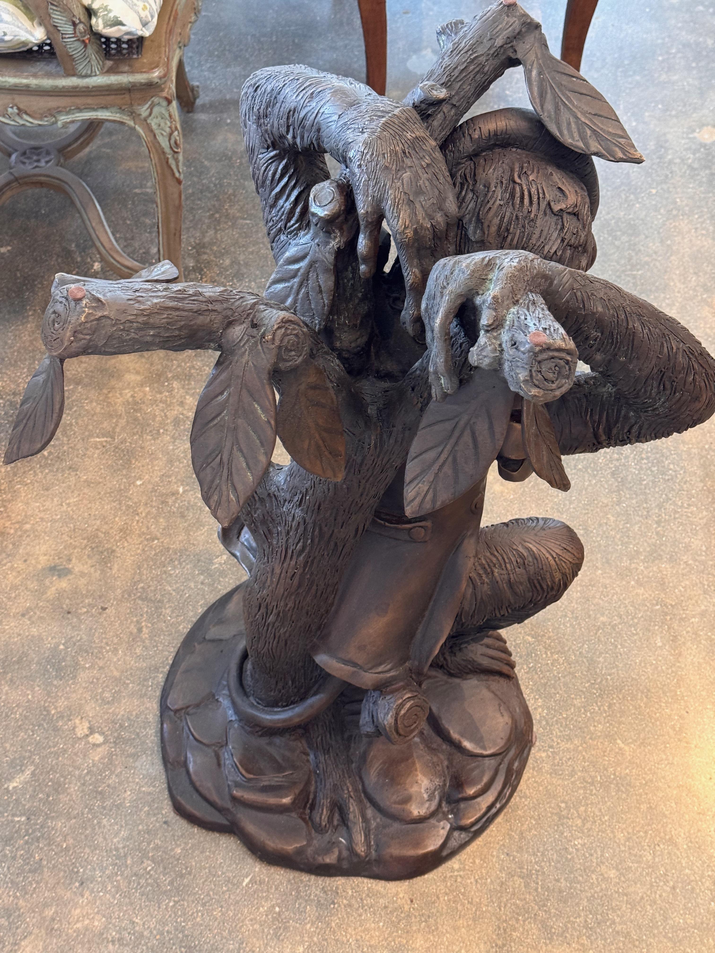 1980s Bronze Monkey Table 3