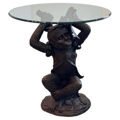 1980s Bronze Monkey Table