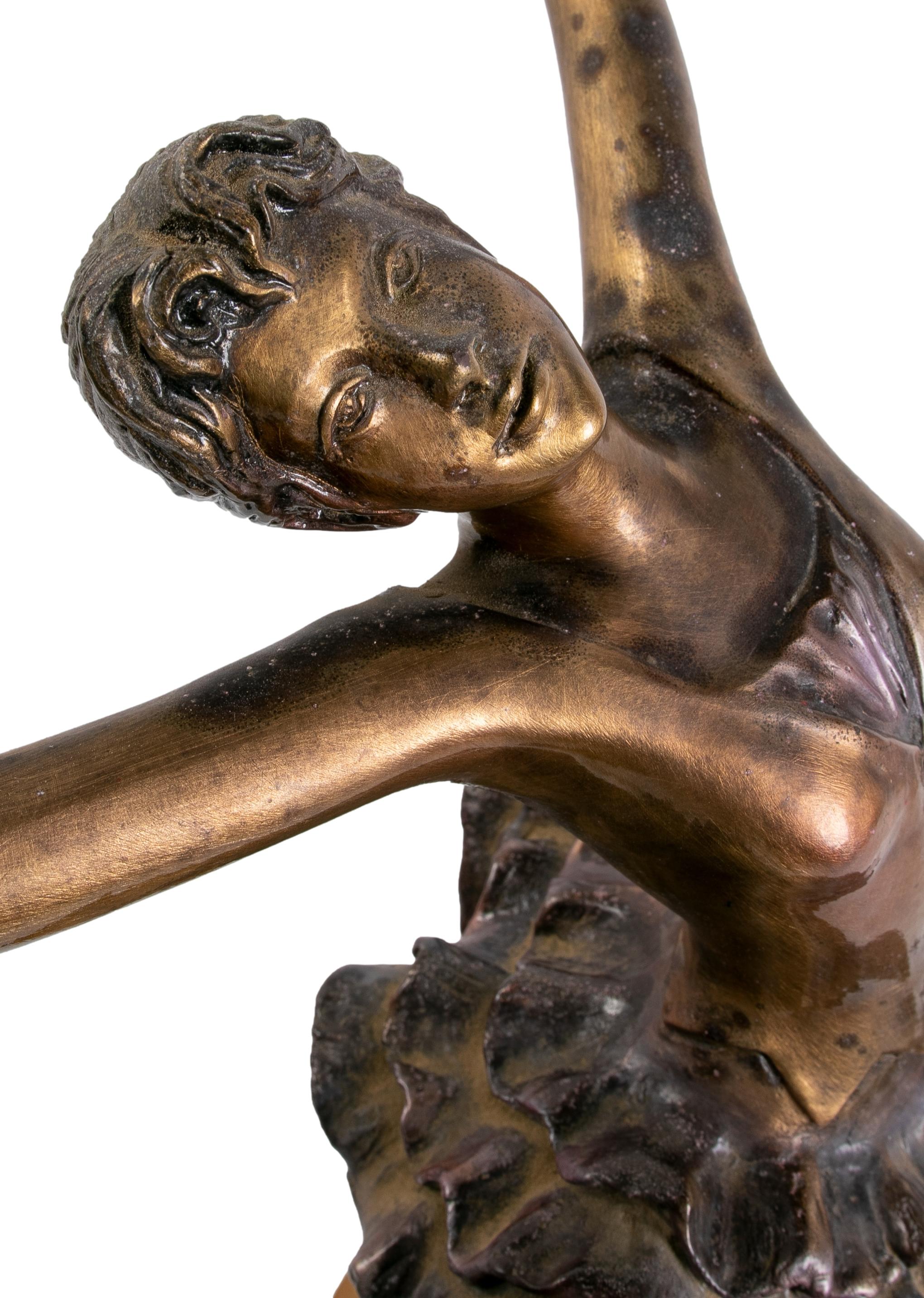 1980s Bronze Sculpture of a Dancer Signed Ac. Foyrel  For Sale 6