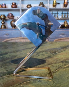 1980s Bronze Table Clock from Artist David Marshall