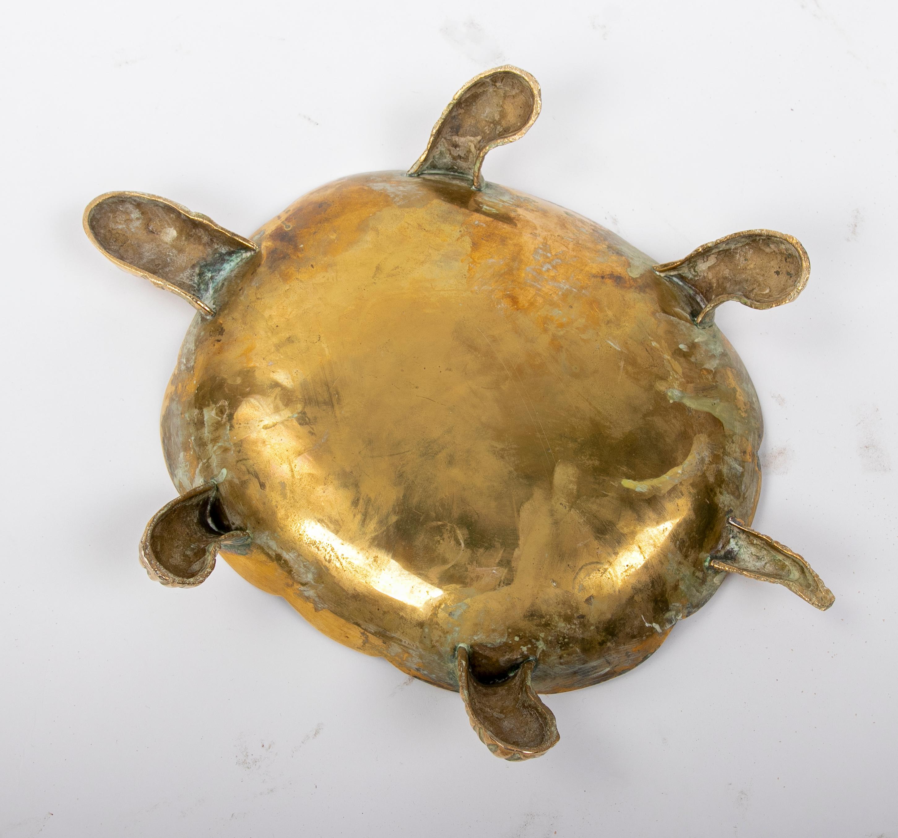 1980s Bronze Tortoise Shaped Tray  5