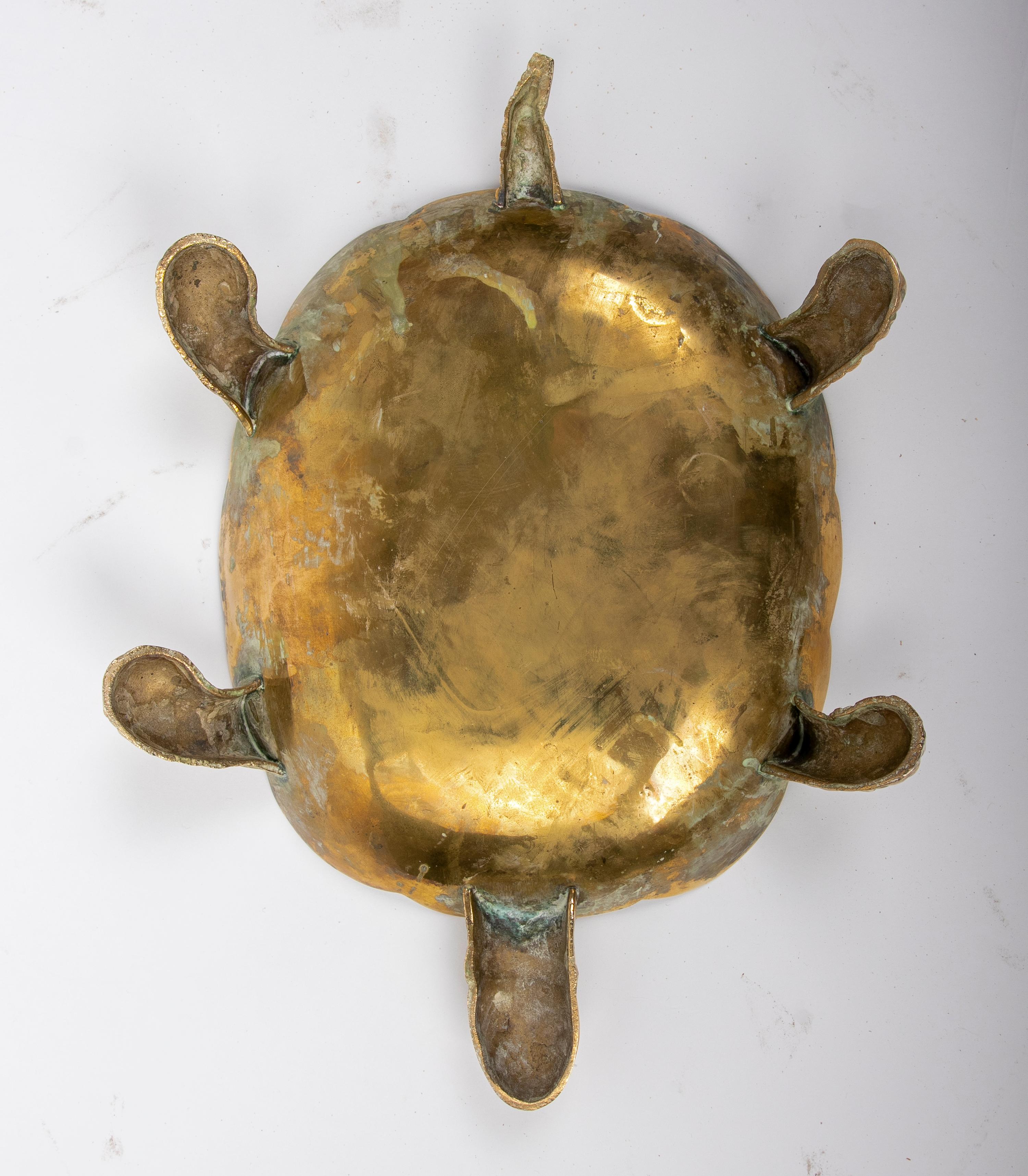 1980s Bronze Tortoise Shaped Tray  6