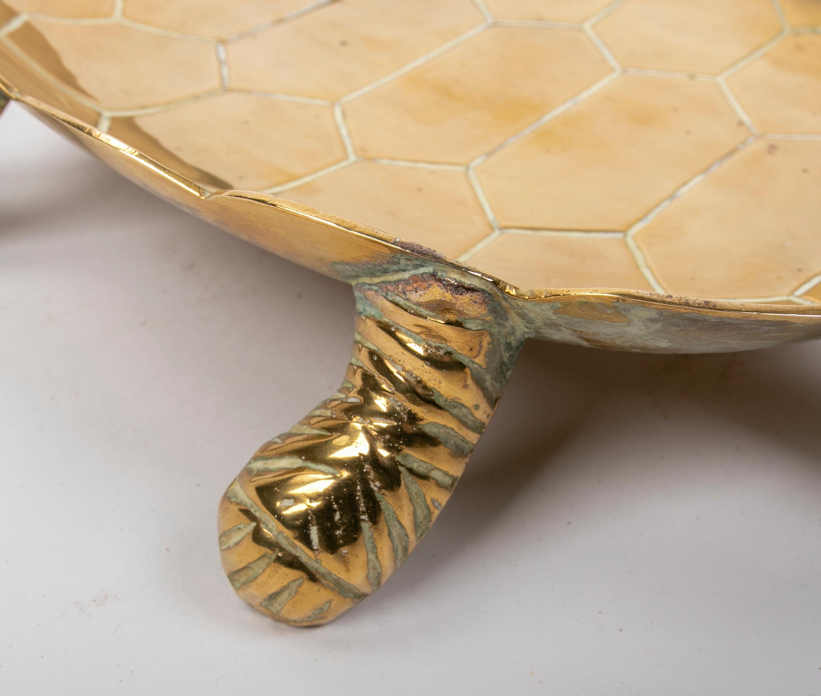 1980s Bronze Tortoise Shaped Tray  7