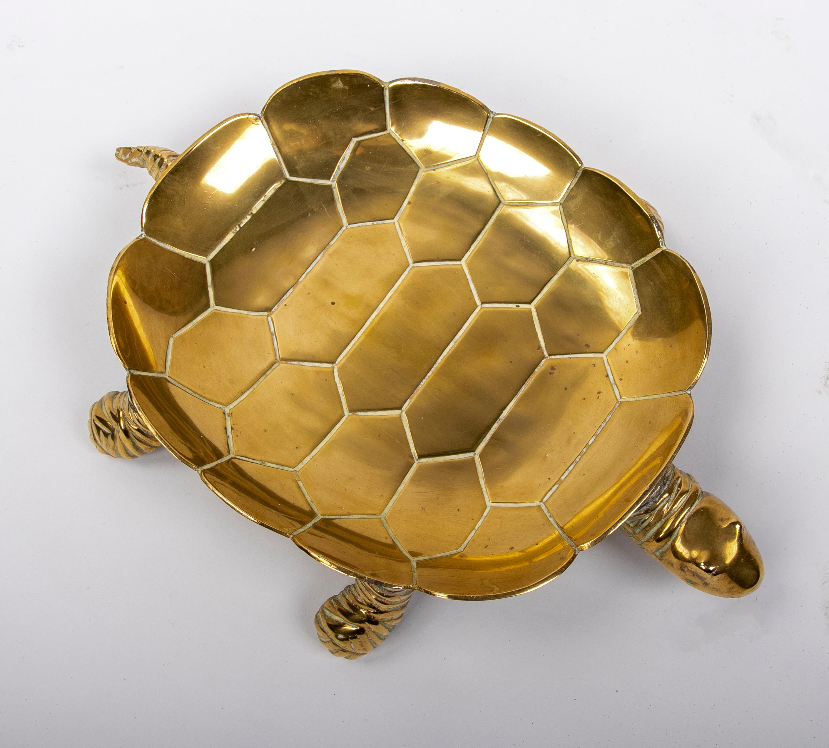 Italian 1980s Bronze Tortoise Shaped Tray 