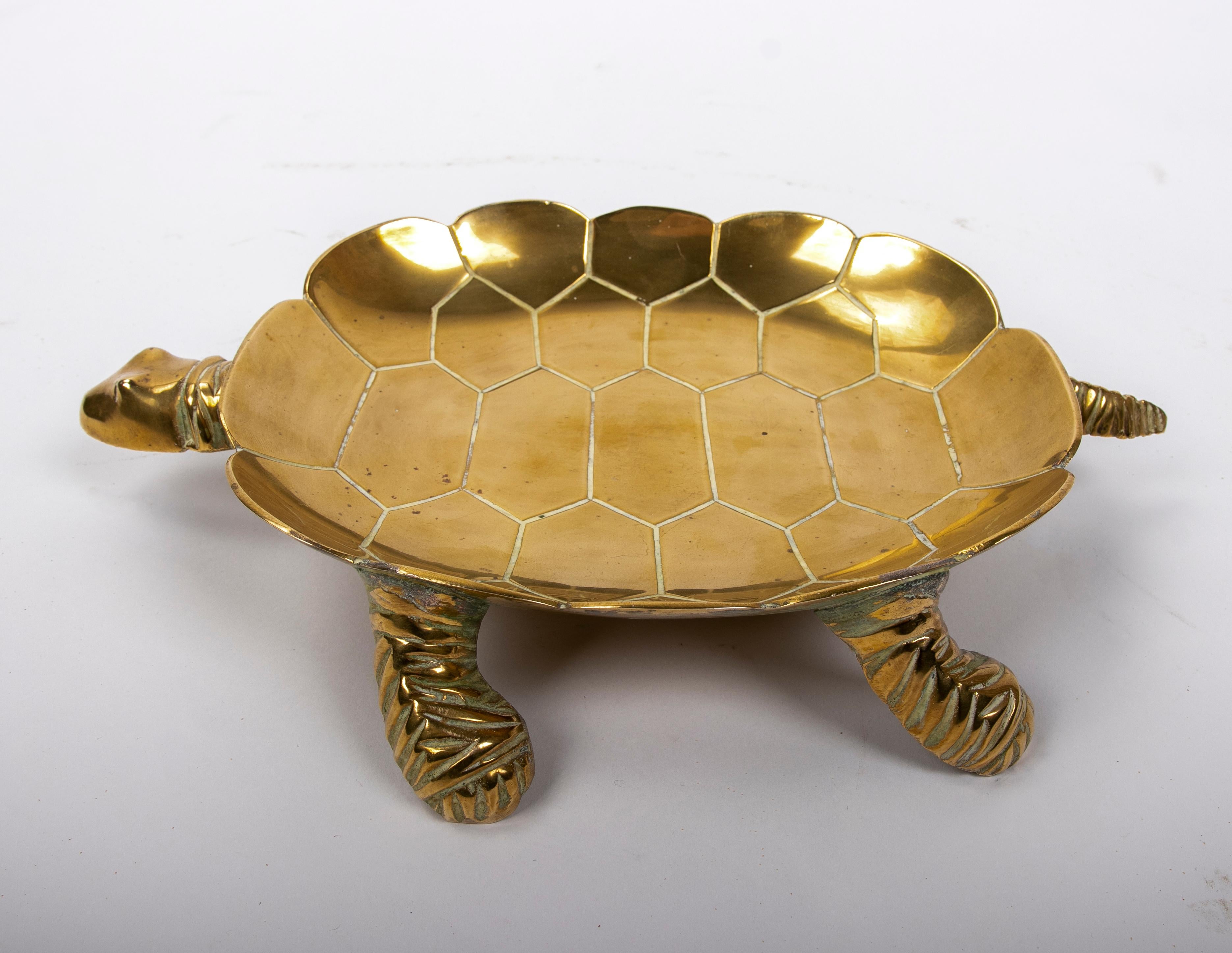 20th Century 1980s Bronze Tortoise Shaped Tray 