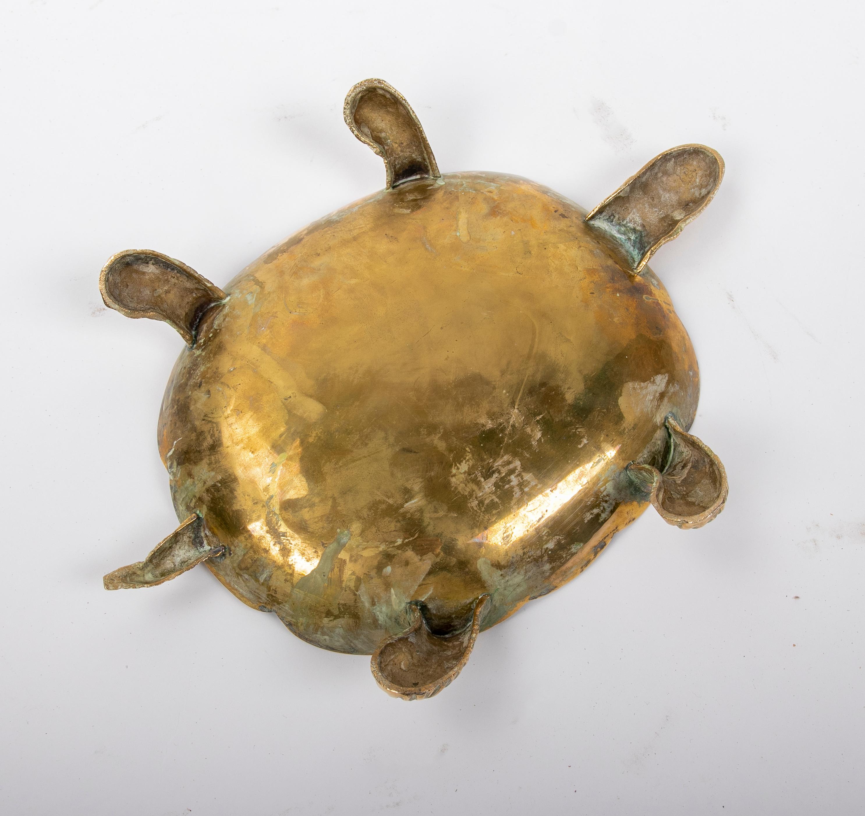 1980s Bronze Tortoise Shaped Tray  4
