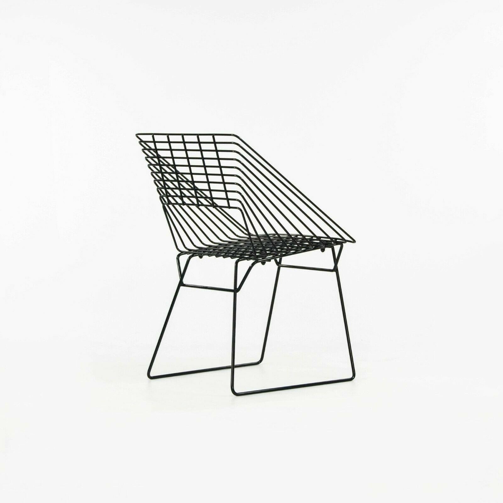 Años 80 Bruce Hannah y Andre' Grasso Silla de comedor diagonal con marcos negros 12x Estadounidense en venta