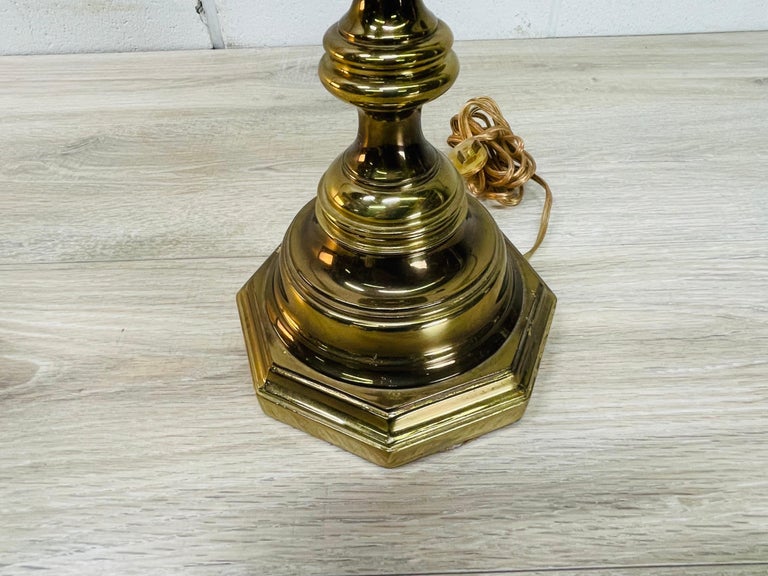 1980s Brushed Brass Desk Lamp For Sale 1