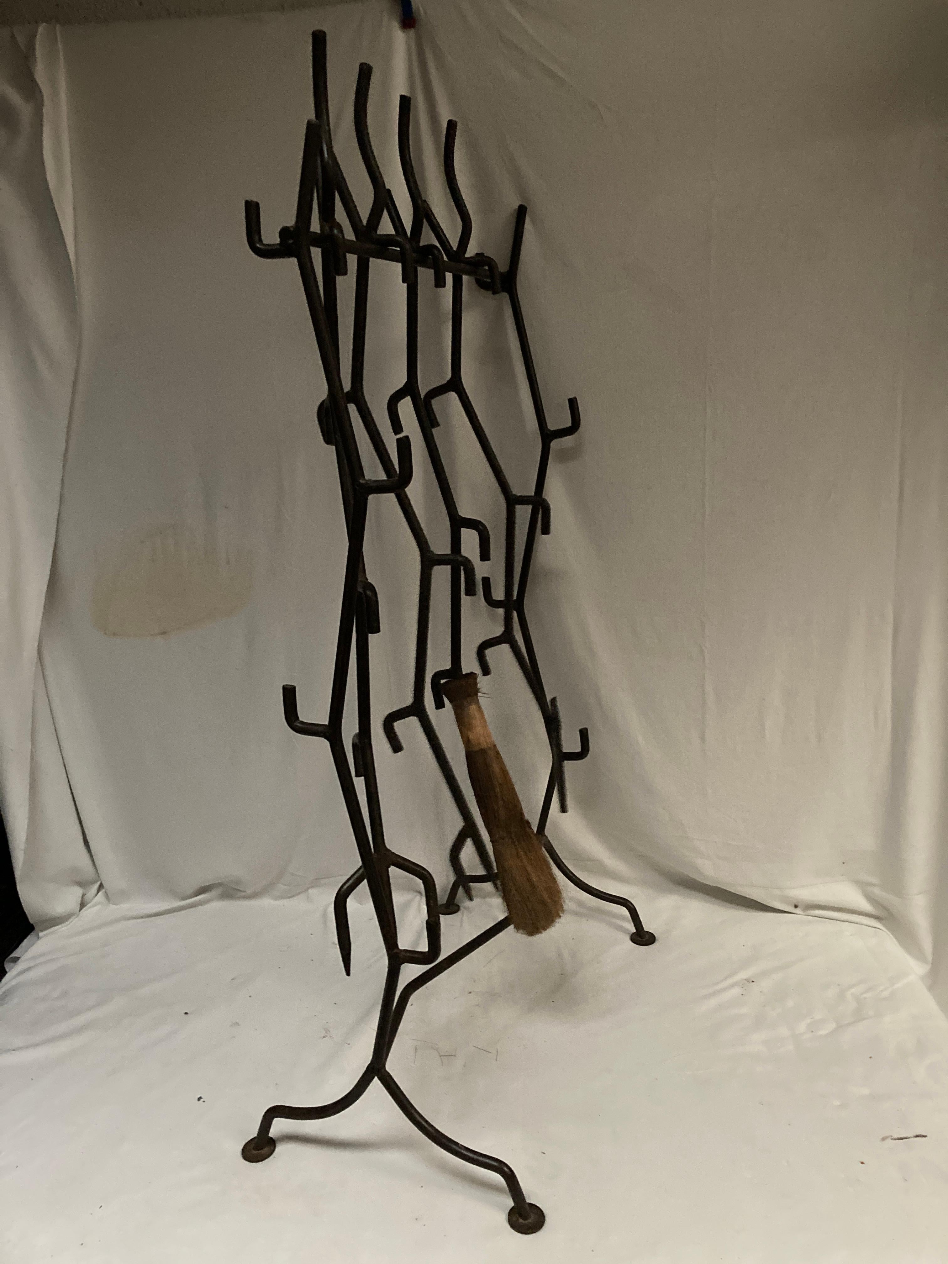Fer forgé Manteaux de cheminée Brutalist des années 1980 en vente