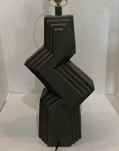 1980s Brutalist Zig Zag Table Lamp by Veras Art Studio
