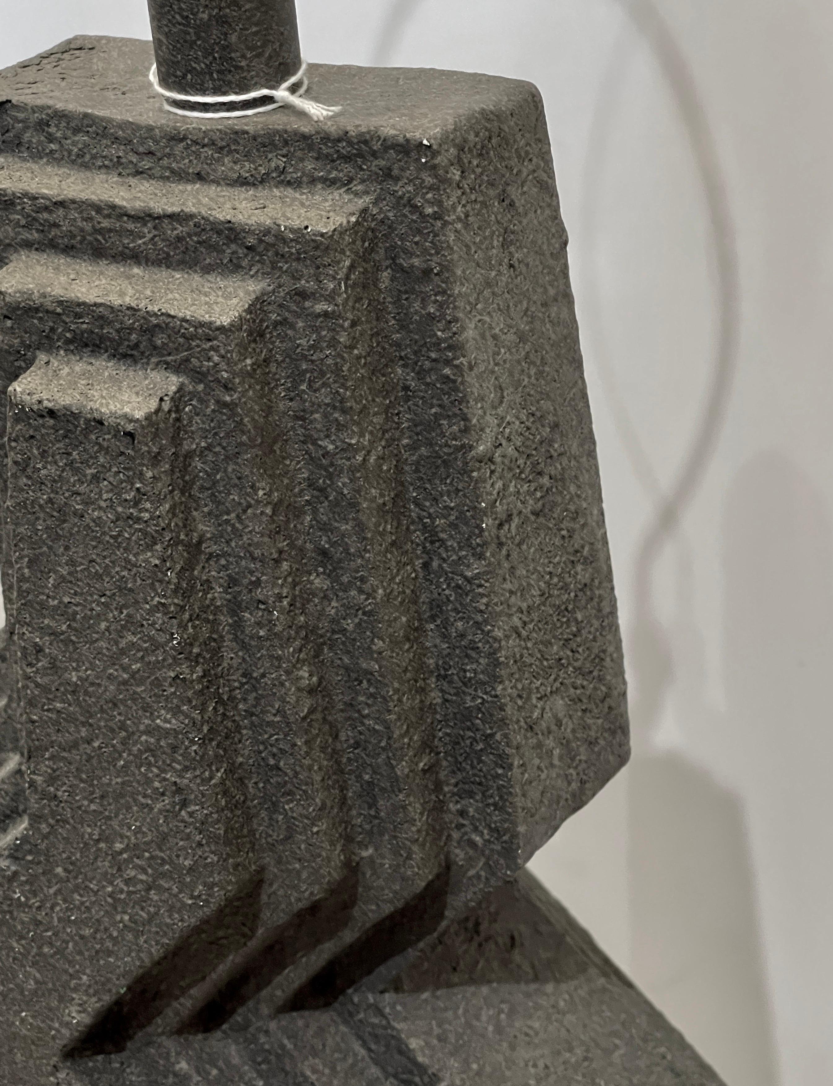 1980s Brutalist Zig Zag Table Lamp by Veras Art Studio For Sale 1