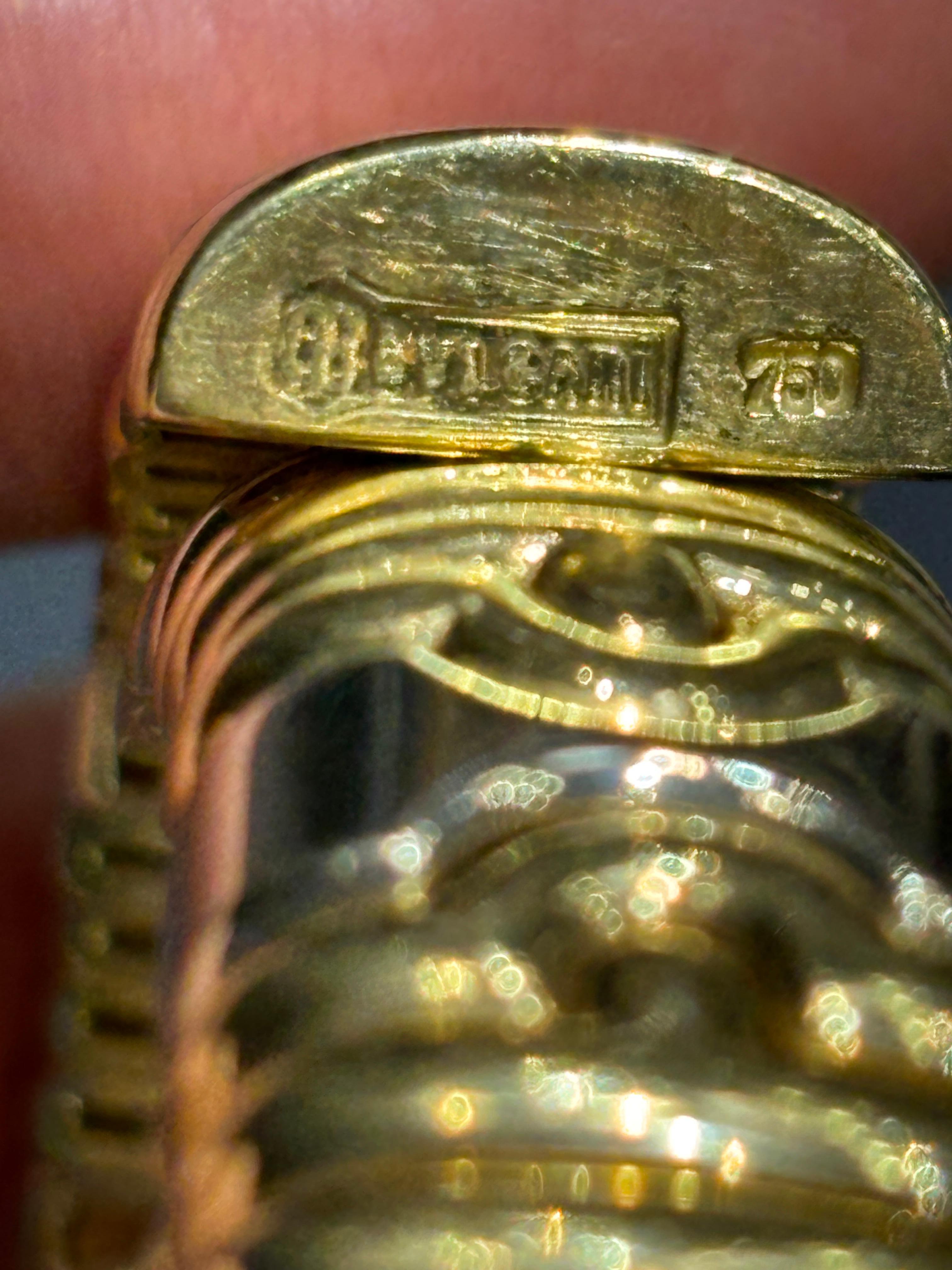 1980er Bulgari Armreif aus 18 Karat Weiß- und Gelbgold im Angebot 2