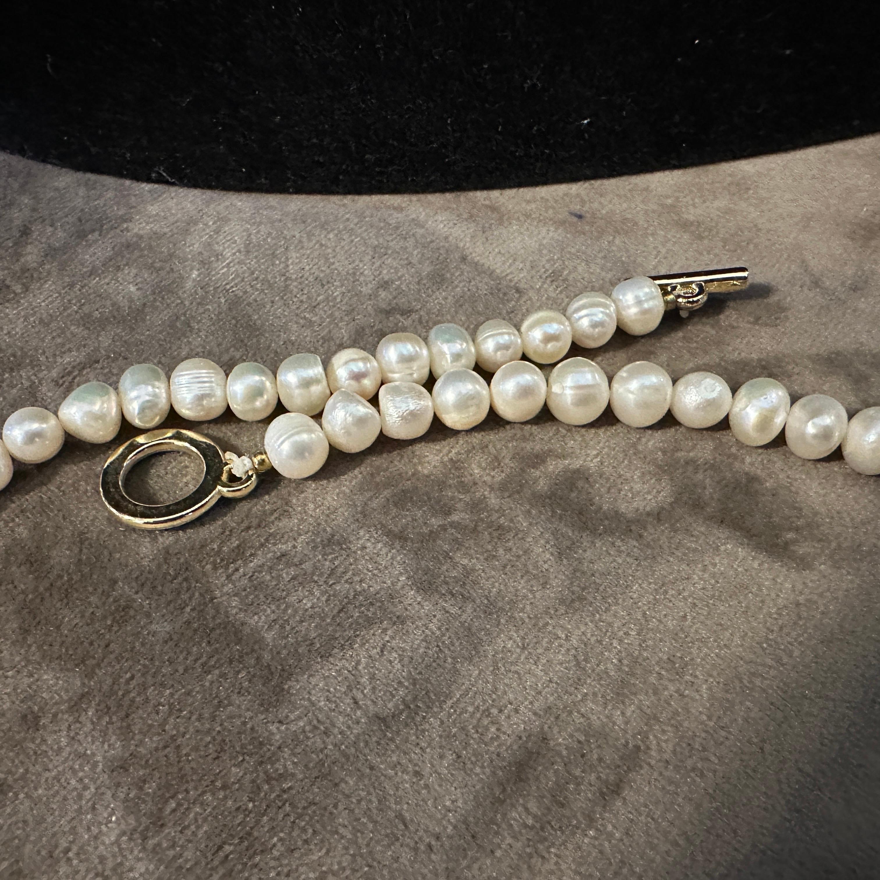 1980s Bulgari Style River Pearls and Brass Roman Coins Pendant Necklace For Sale 2