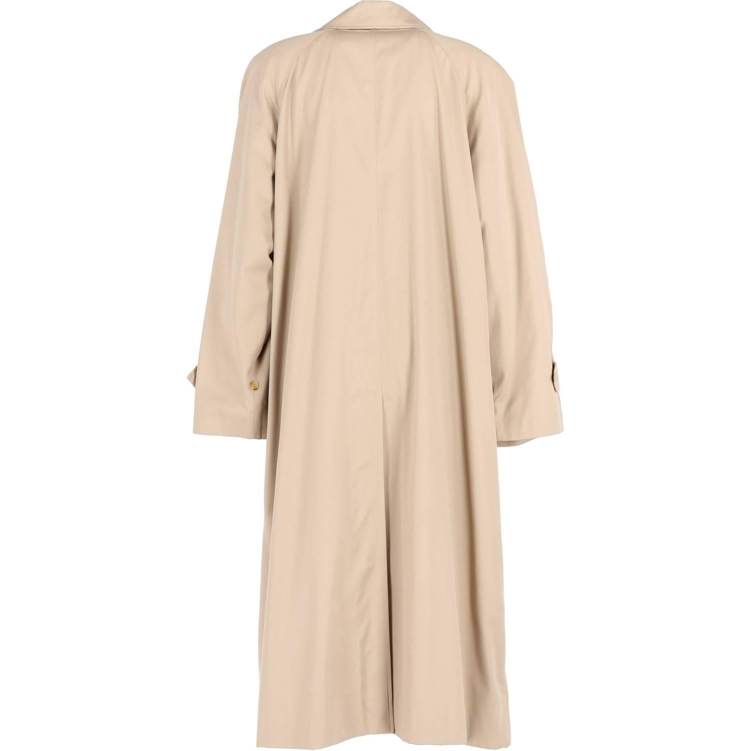 Burberry Beige Cotton Vintage Overcoat, 1980s  In Excellent Condition In Lugo (RA), IT