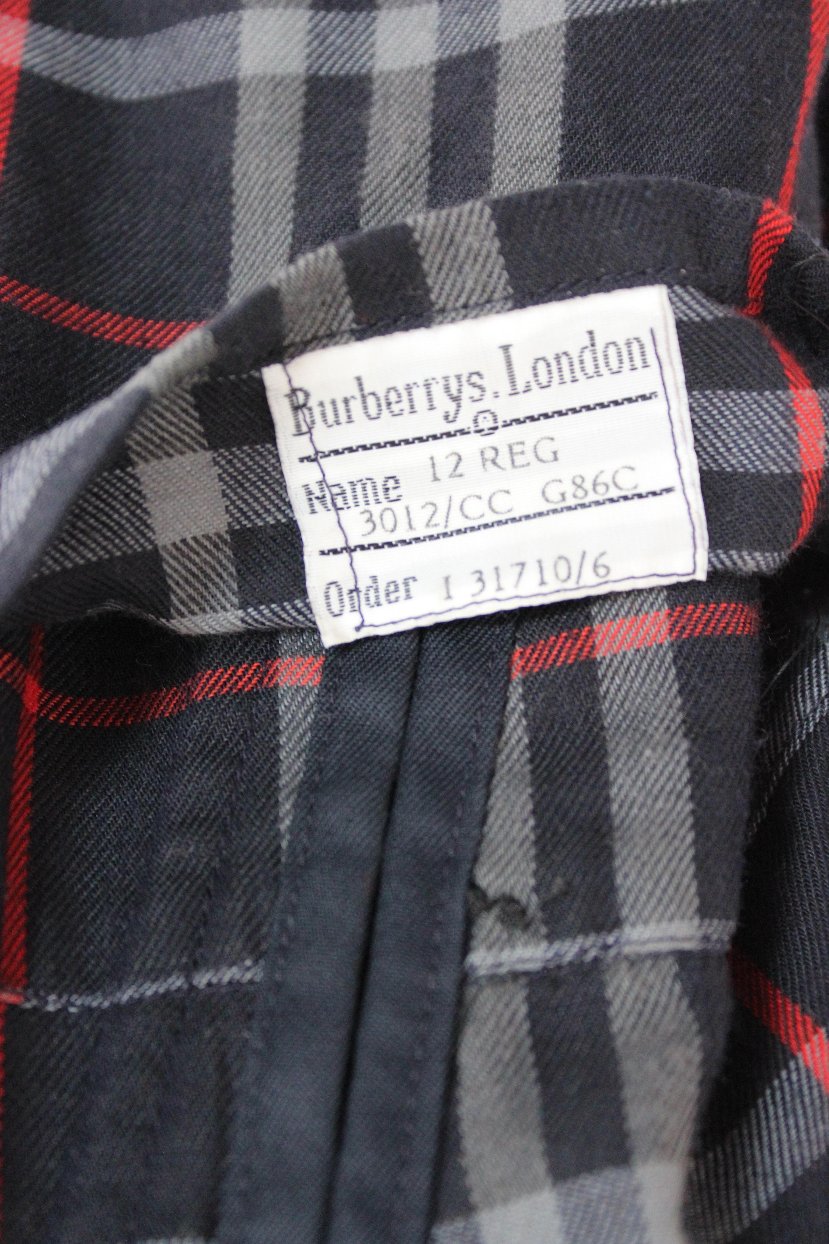1980s Burberry Blue Cotton Classic Raincoat 2