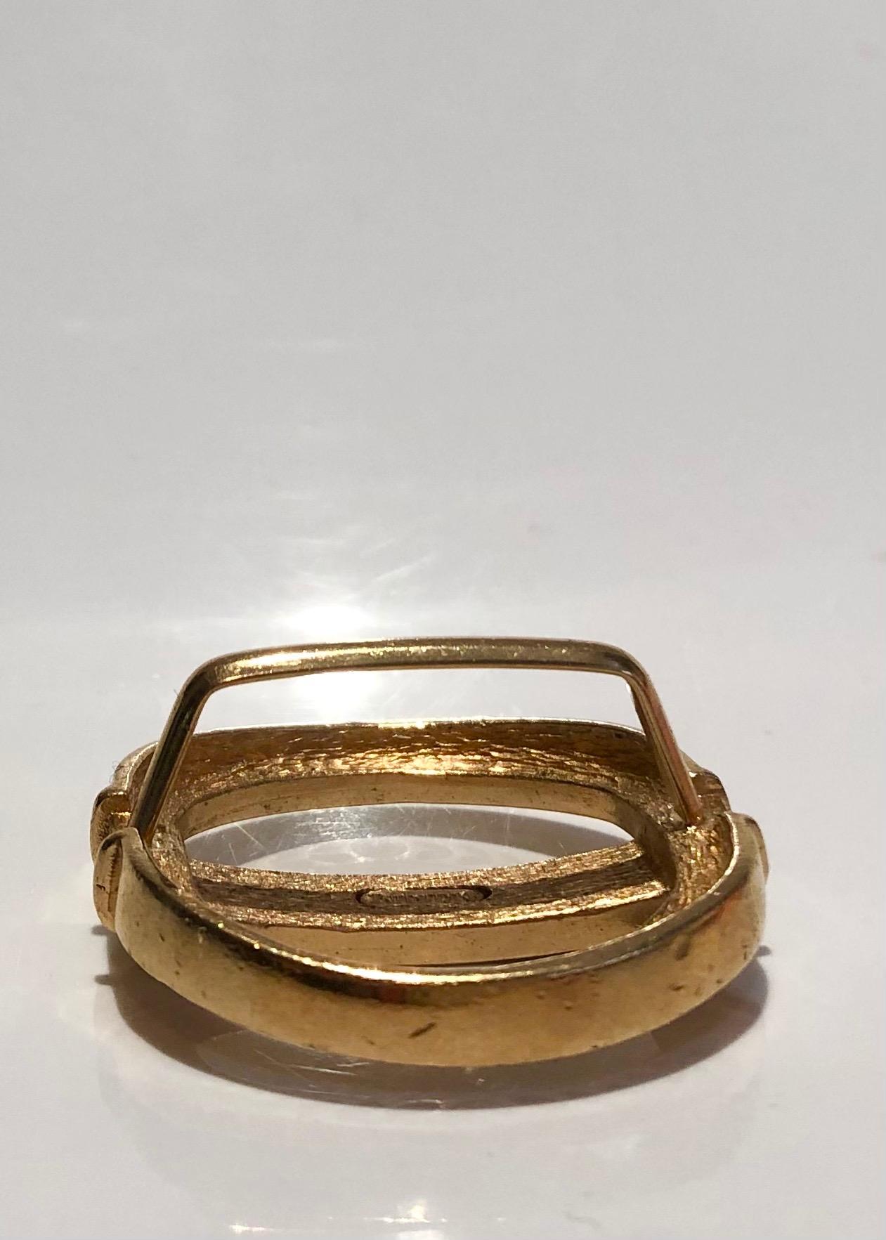 1980s Burberry’s Gold Tone Metal Scarf Ring  In Good Condition In London, GB